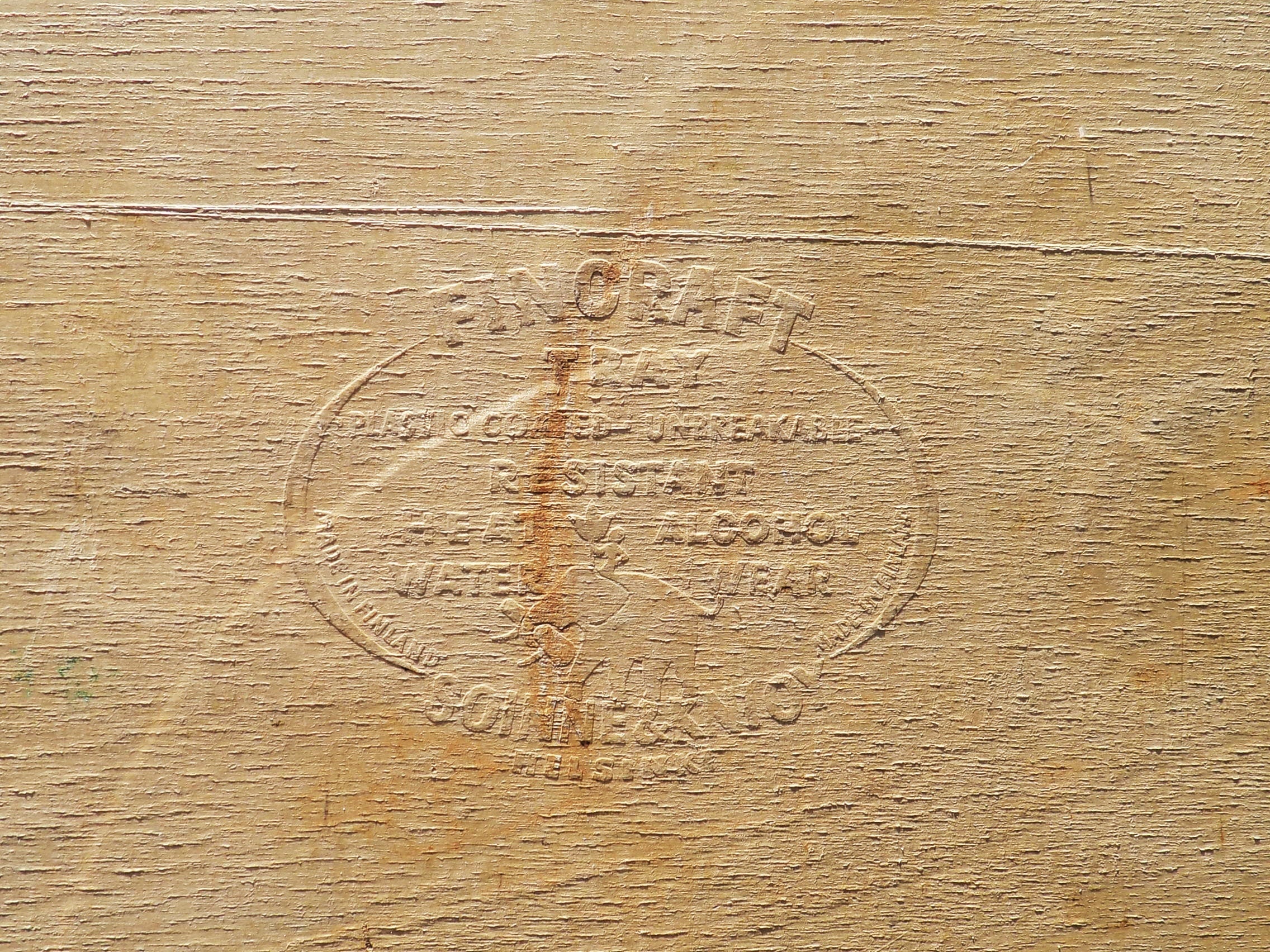 50s Finish Molded Plywood Tray Made Soinne and Kni Oy Scandinavian Atomic Mcm Needs Refinishing by Tapio Wirkkala - Image 3