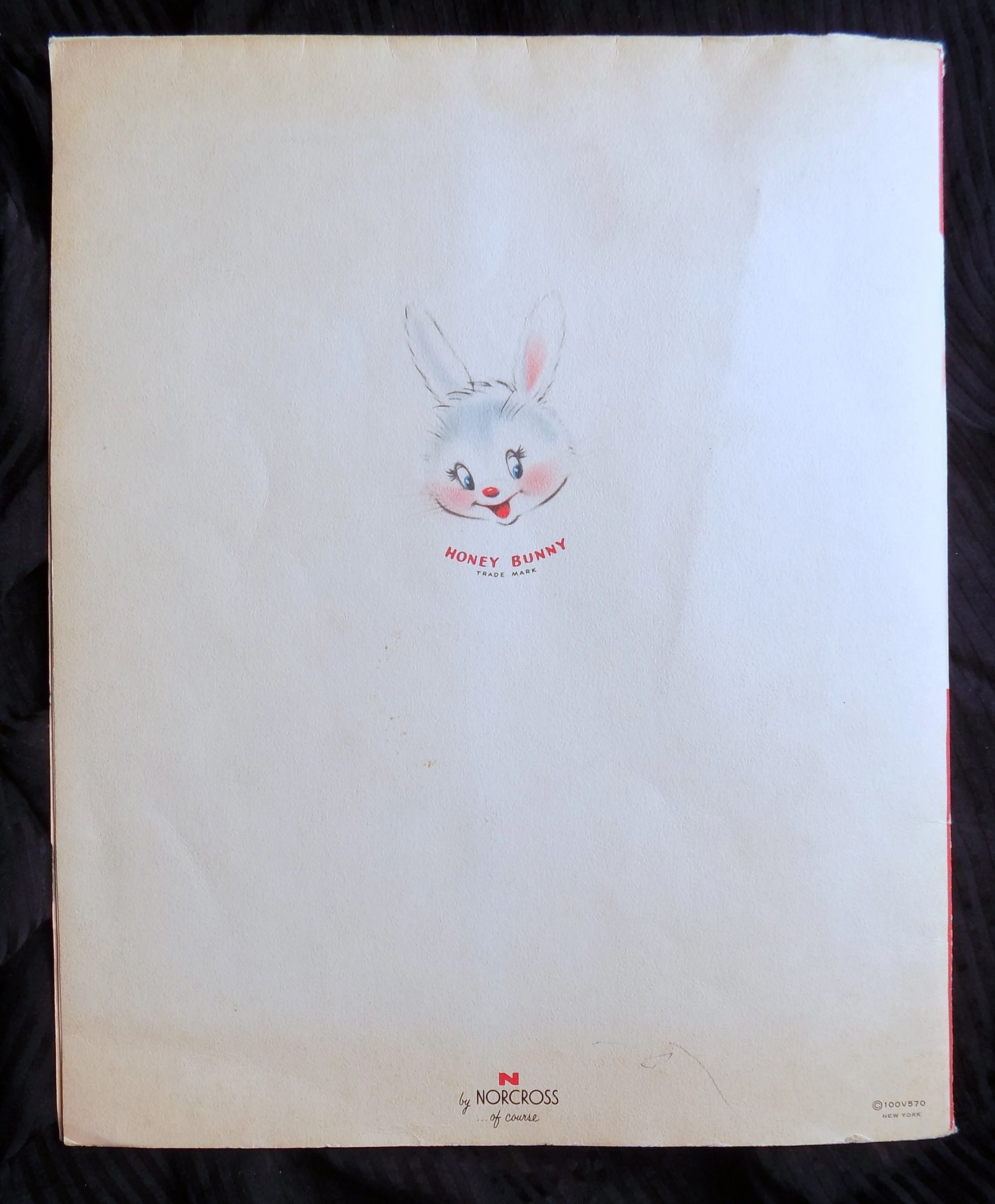 50s Giant Pop Up Valentine with Glitter Textured Bunnies Norcross Heart Love Daisy Flower Novelty 23" - Image 5