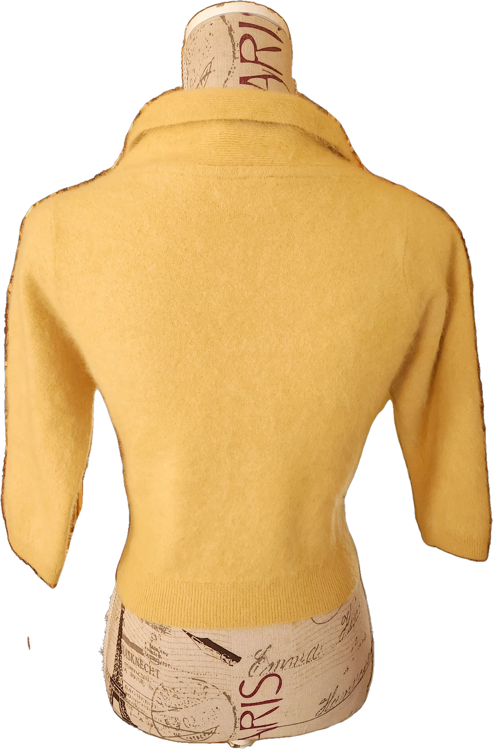 50s Gold Angora Pin Up Sweater With Bow Detail by  Darlene - Image 2