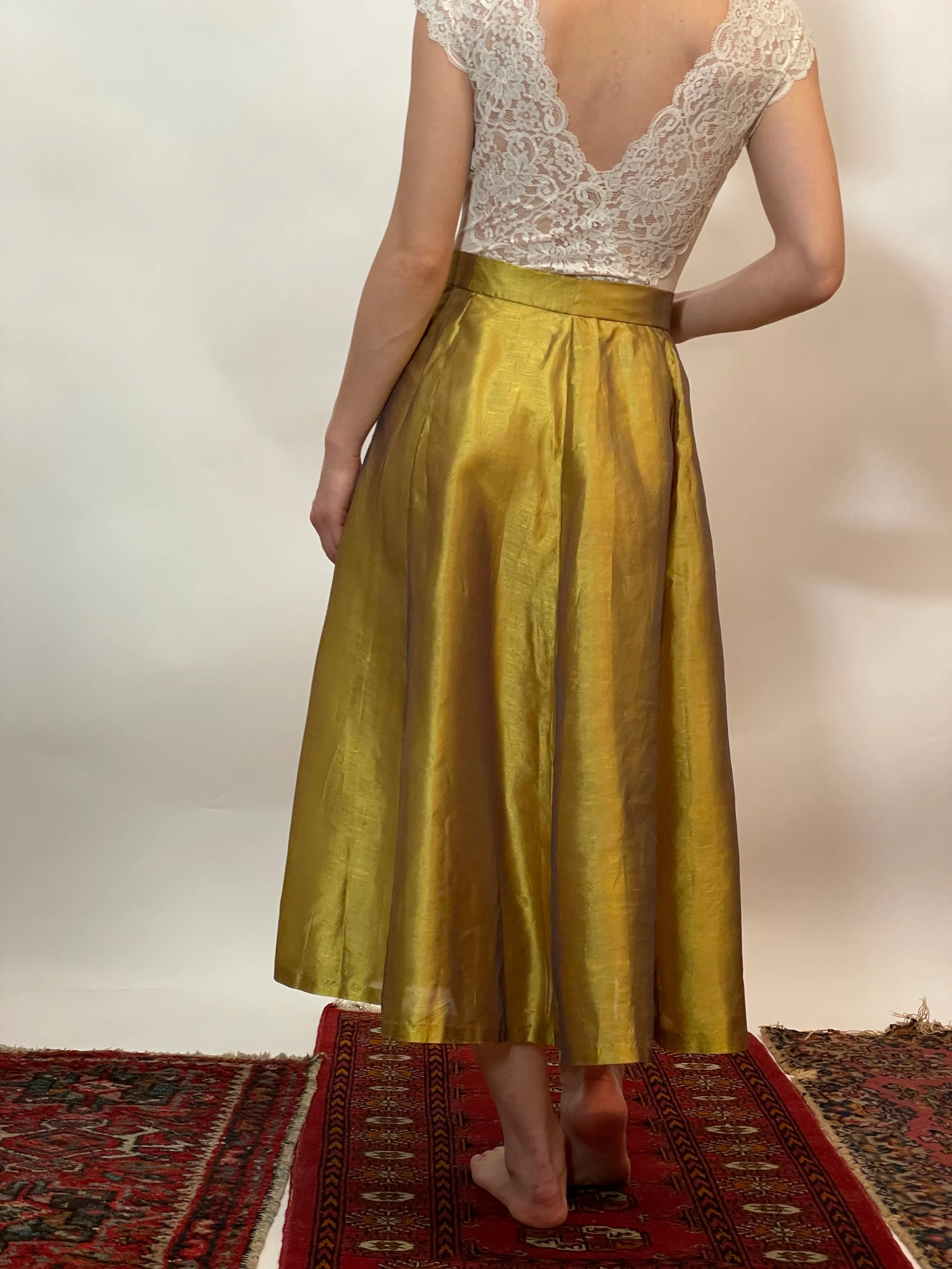 50s Gold Lame Skirt - Image 2