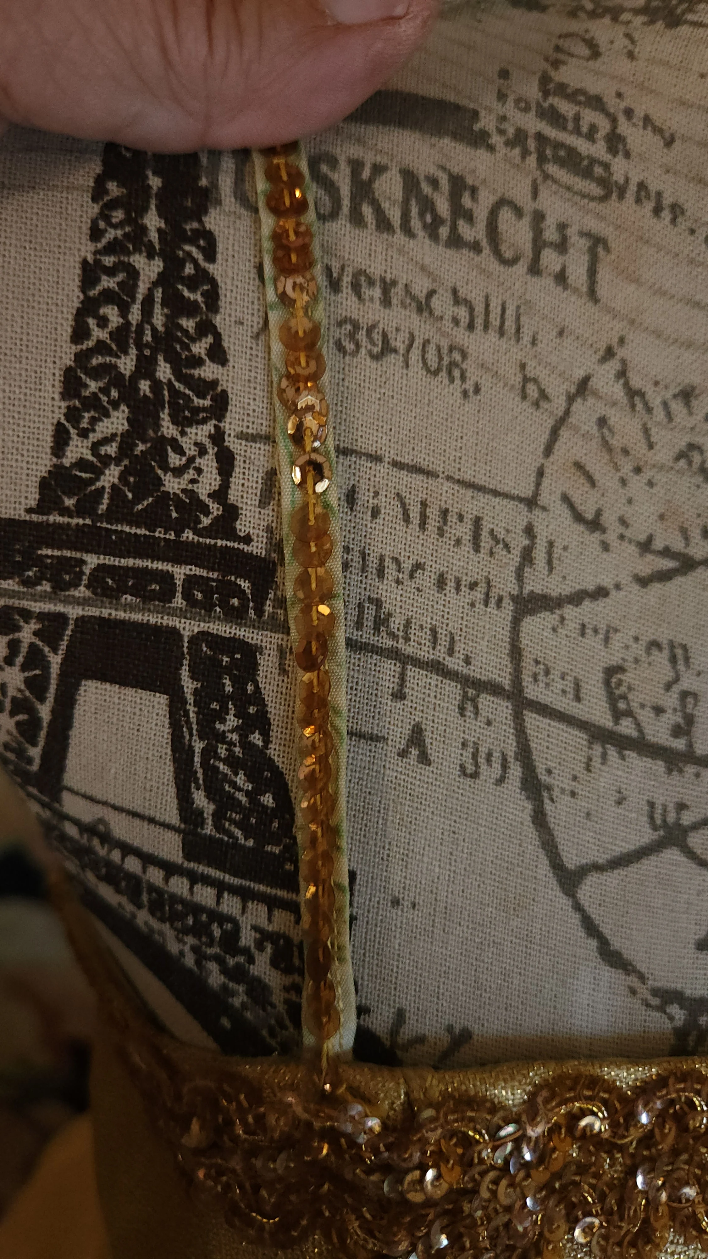 50s Gold Lamé Wiggle Dress - Image 6