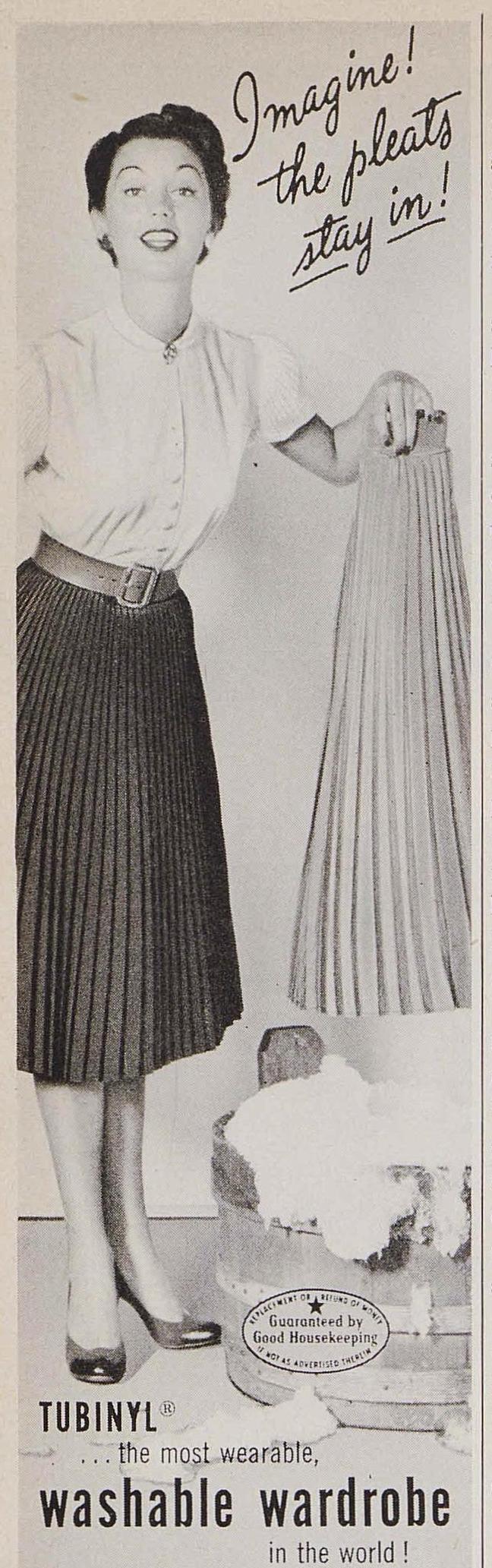 50s Green "tubinyl" Pleated Skirt By Koret of California - Image 4