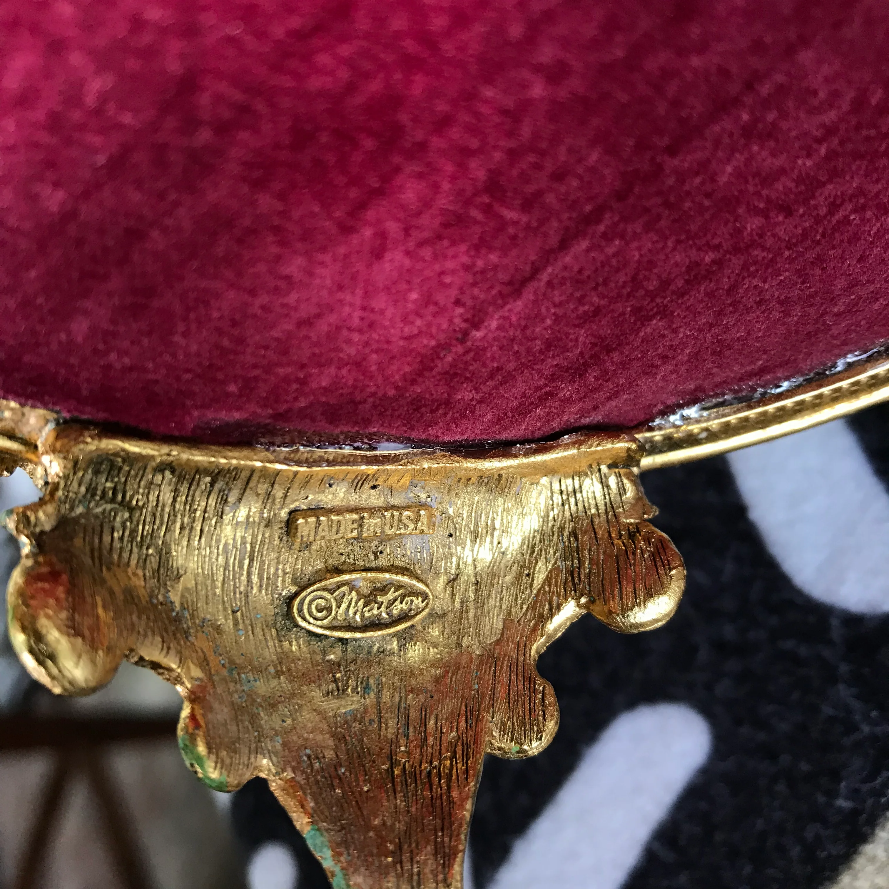 50s Large Vintage Matson Box Ornate Gold Gilt Ormolu By Matson - Image 15