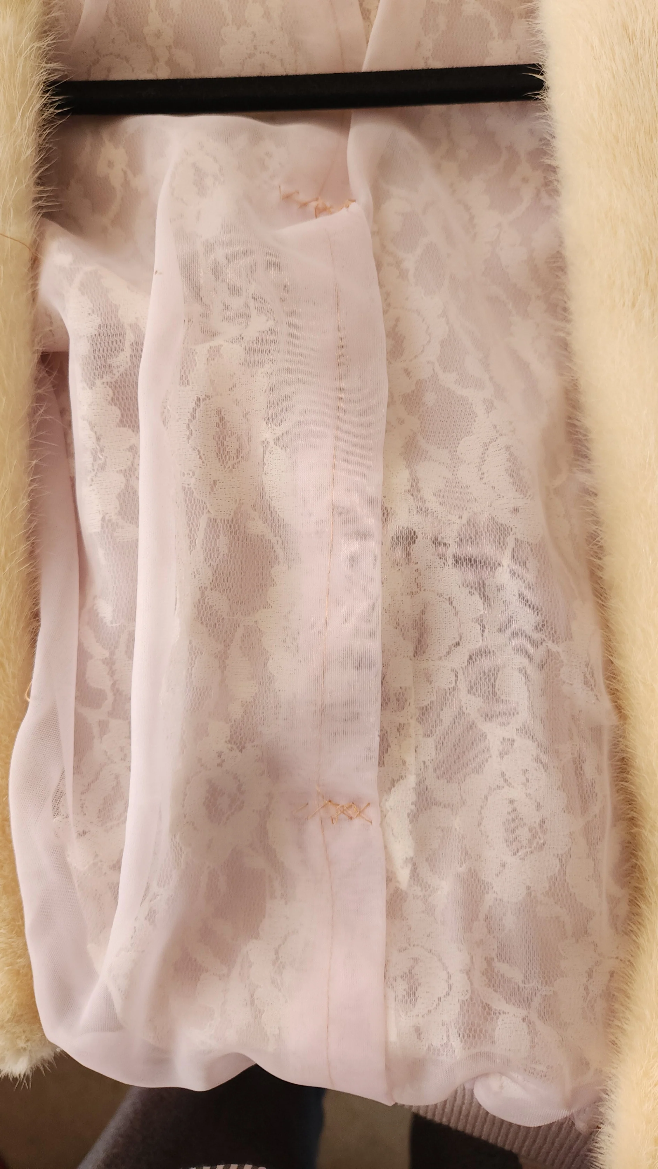 50s Lavender Cashmere And Blonde Mink Cardigan Sweater - Image 8