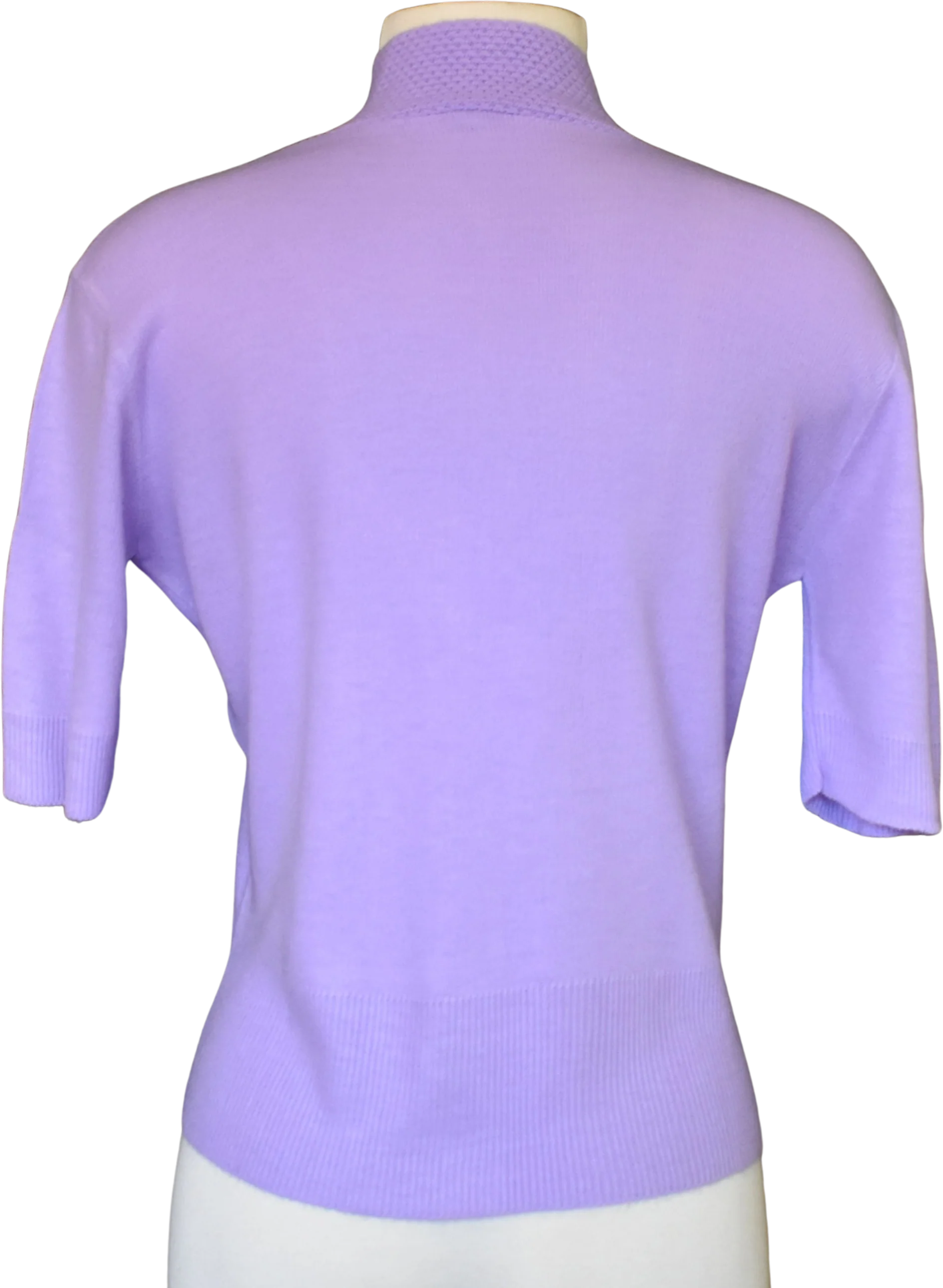 50s Lavender Purple V-neck Pullover Pinup Sweater M - Image 2