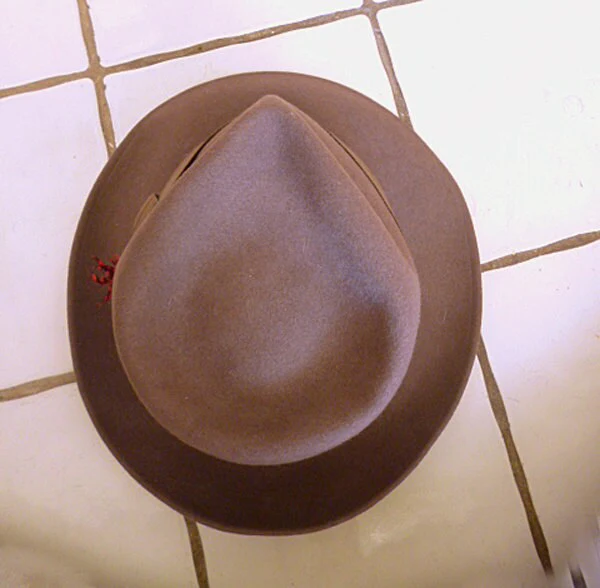 50s Man's Genuine Vintage Brown Fedora - Image 2