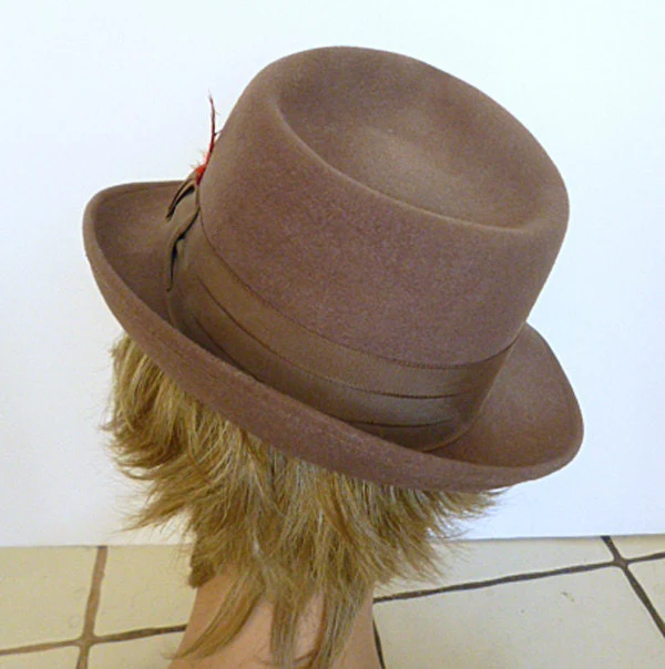 50s Man's Genuine Vintage Brown Fedora - Image 5