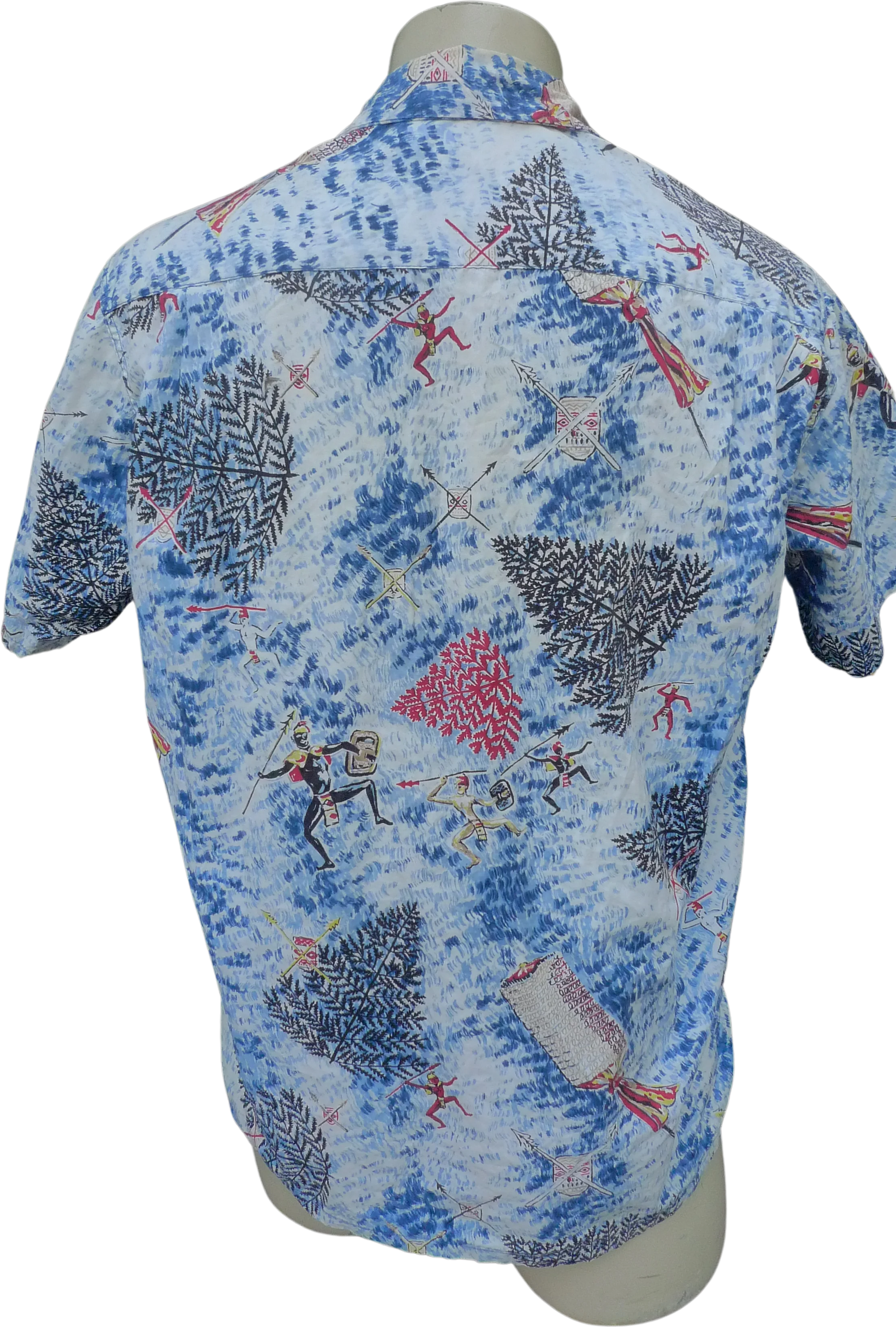 50s Mens 50 * Amazing Iolani Broadcloth Tropical Shirt by Iolani - Image 2
