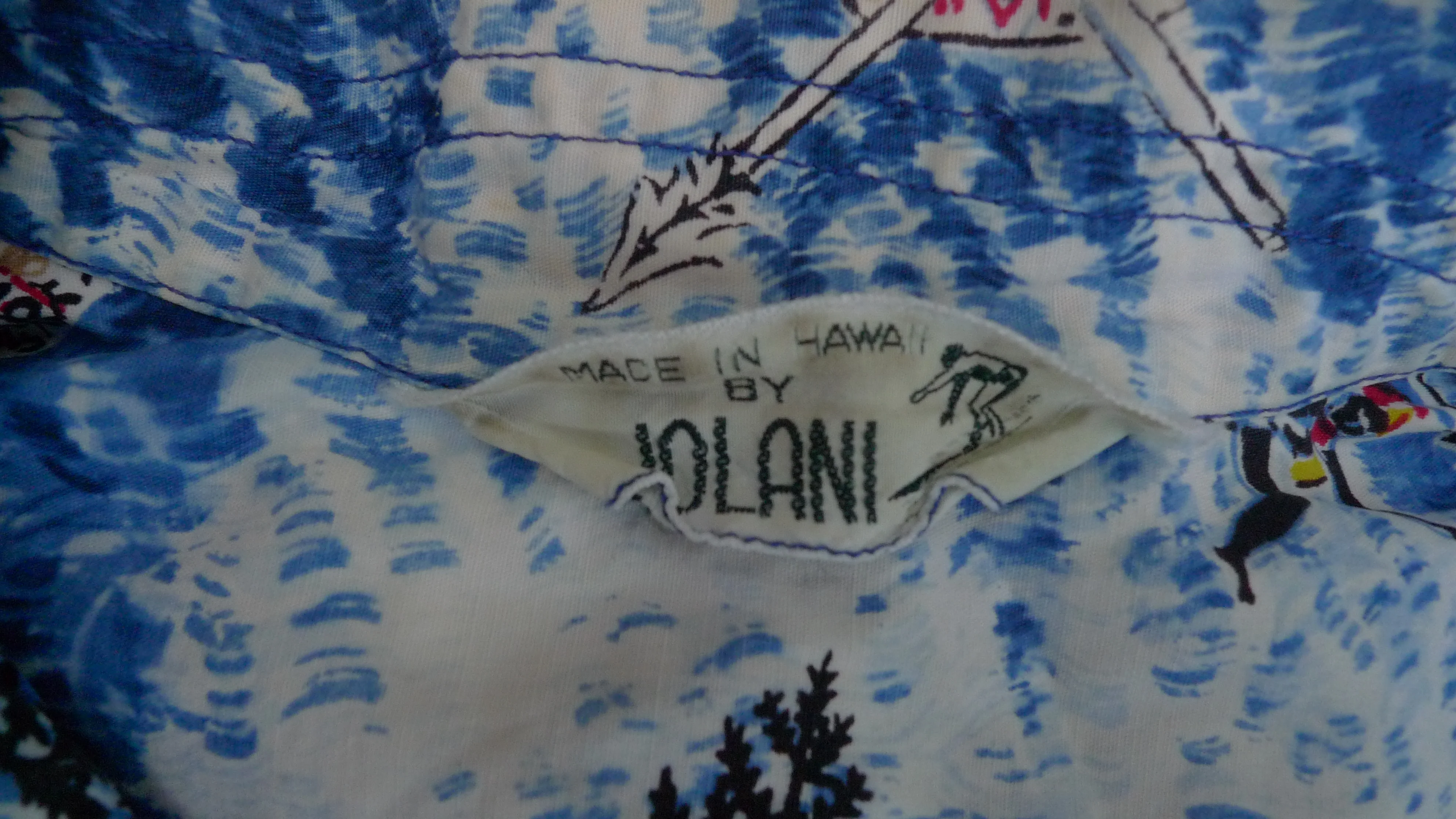 50s Mens 50 * Amazing Iolani Broadcloth Tropical Shirt by Iolani - Image 4