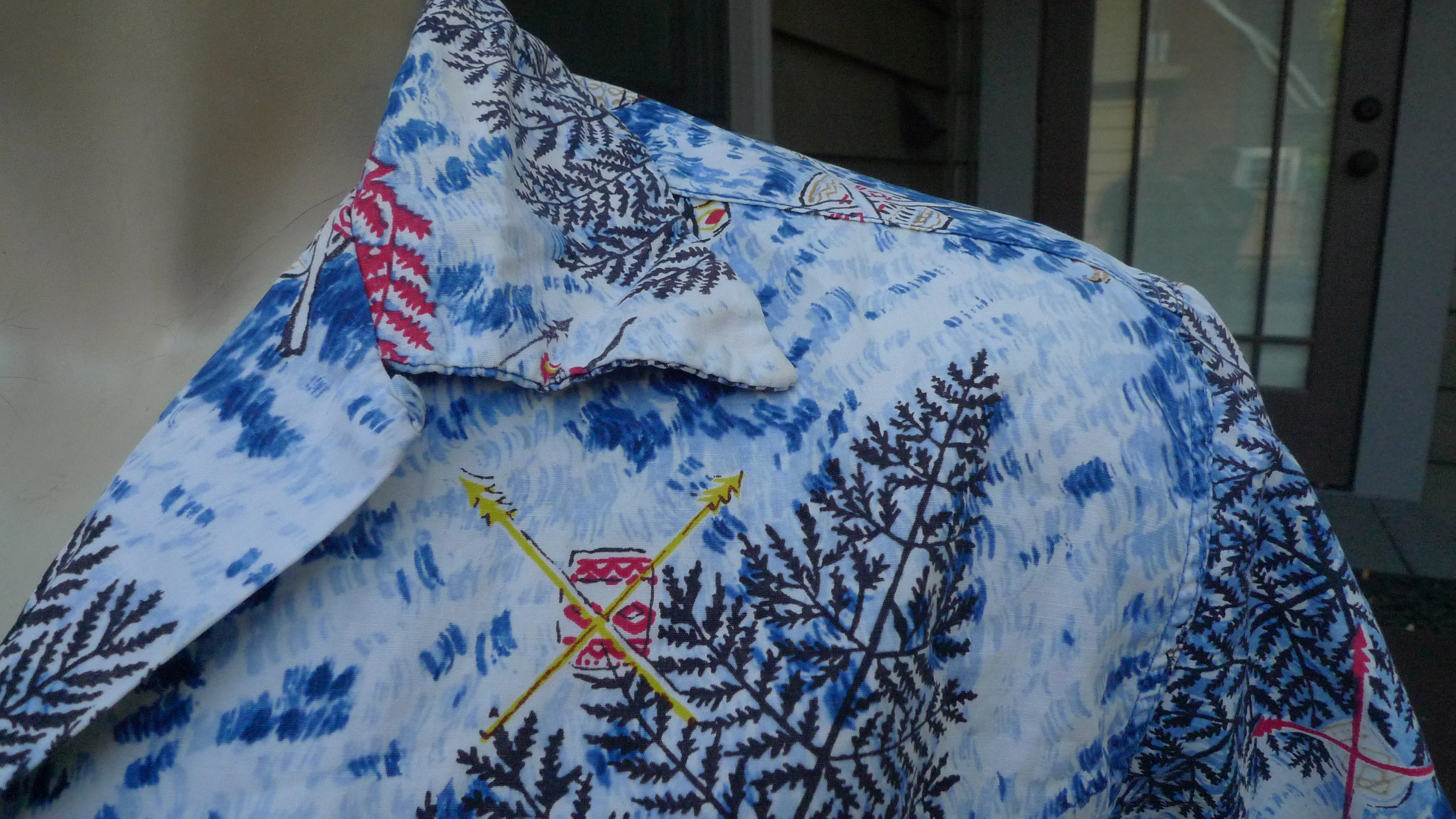 50s Mens 50 * Amazing Iolani Broadcloth Tropical Shirt by Iolani - Image 5