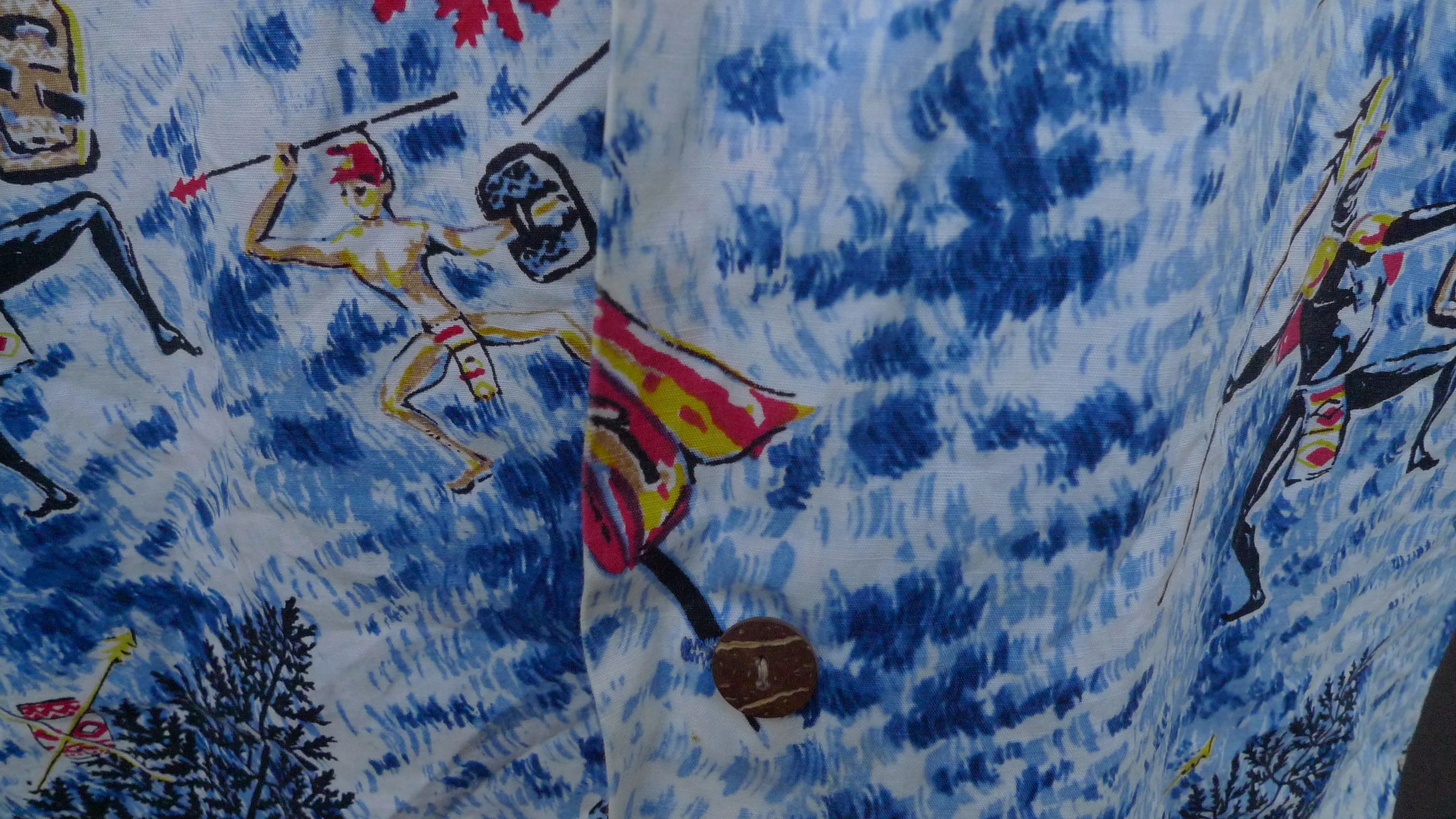 50s Mens 50 * Amazing Iolani Broadcloth Tropical Shirt by Iolani - Image 7