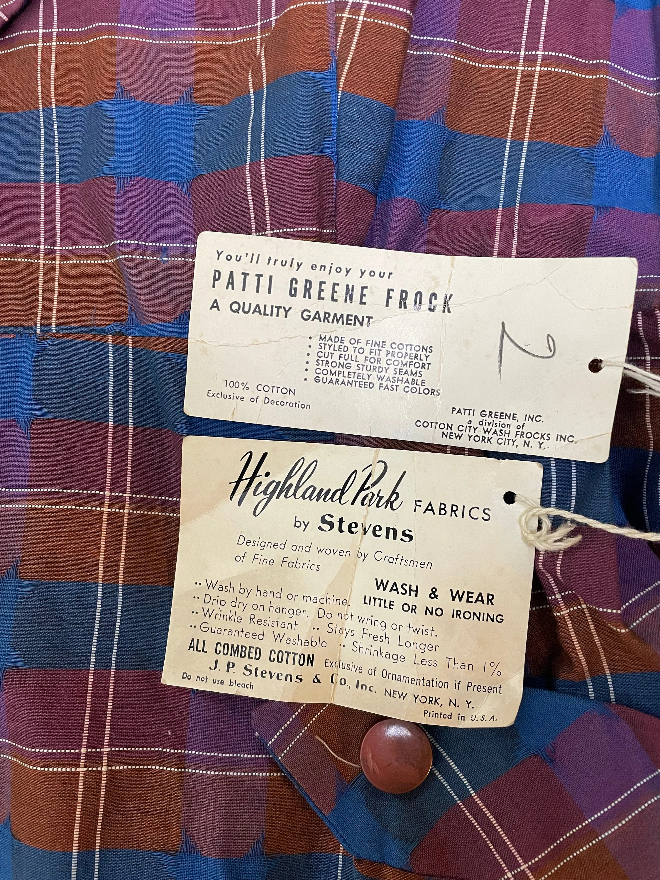 50s Midi Day Dress Dead Stock, Nos by Patti Greene Frock - Image 6