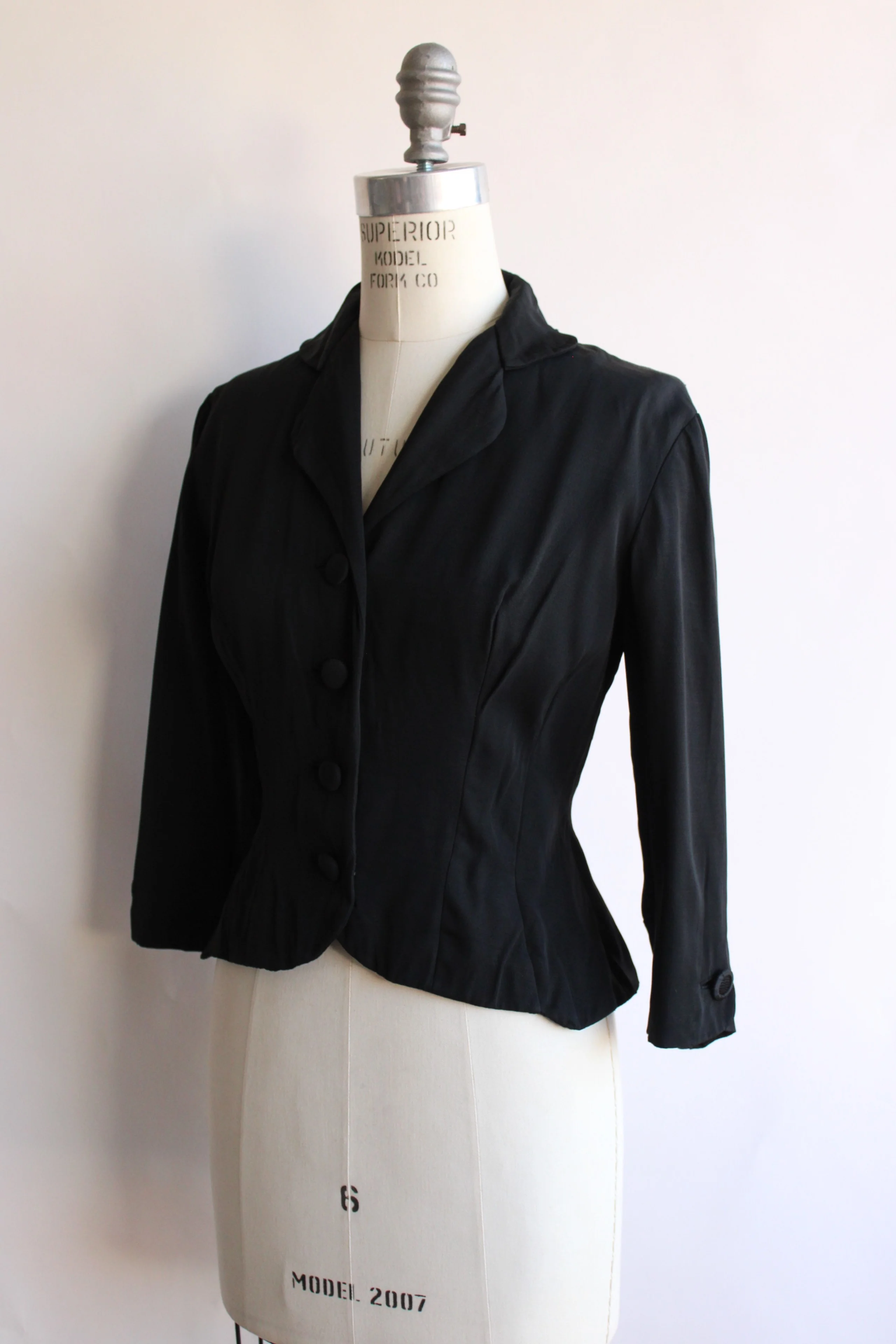 50s New Look Black Jacket - Image 7