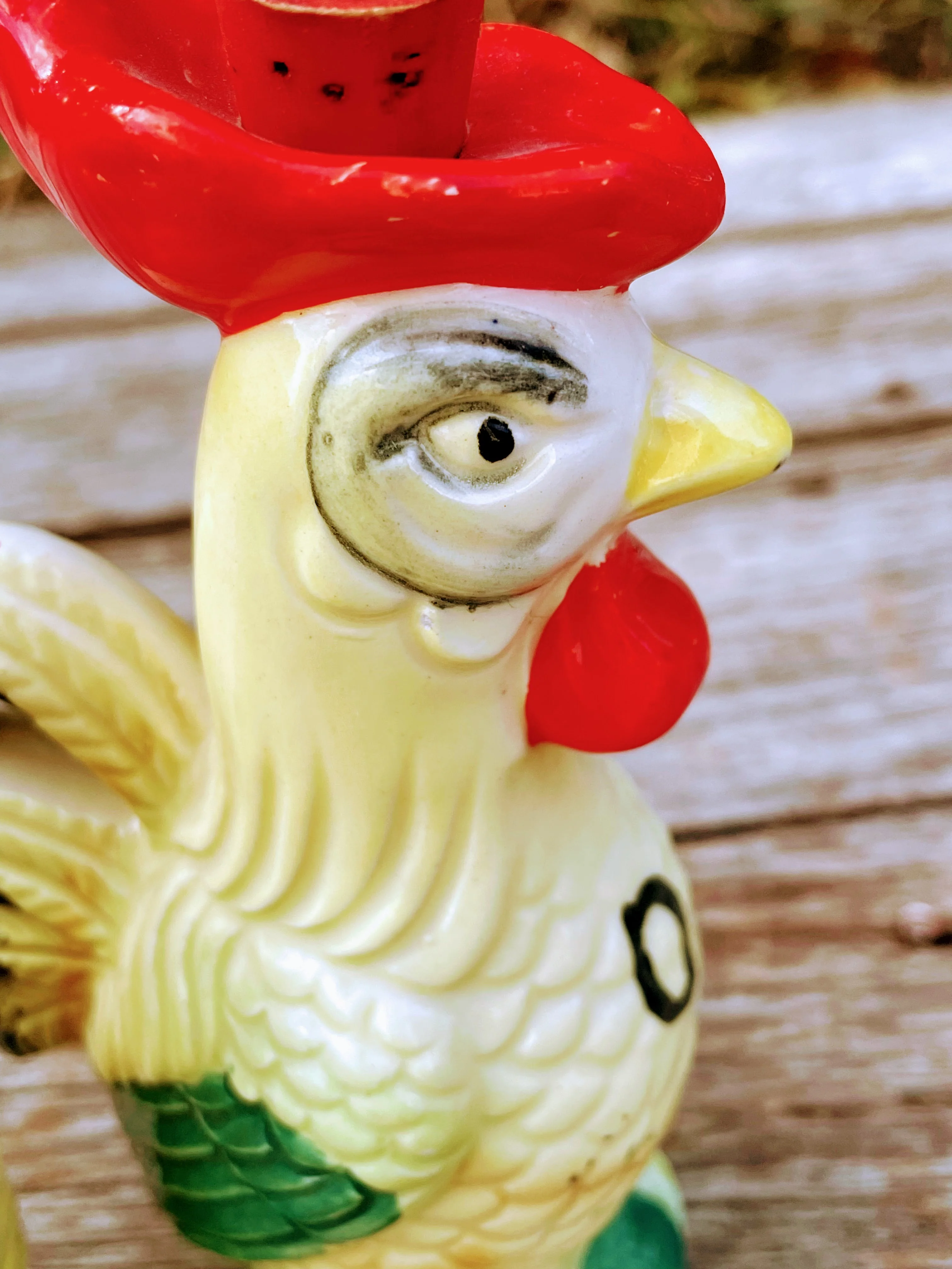 50s Oil And Vinegar Bottles Chicken Rooster Farmhouse - Image 9
