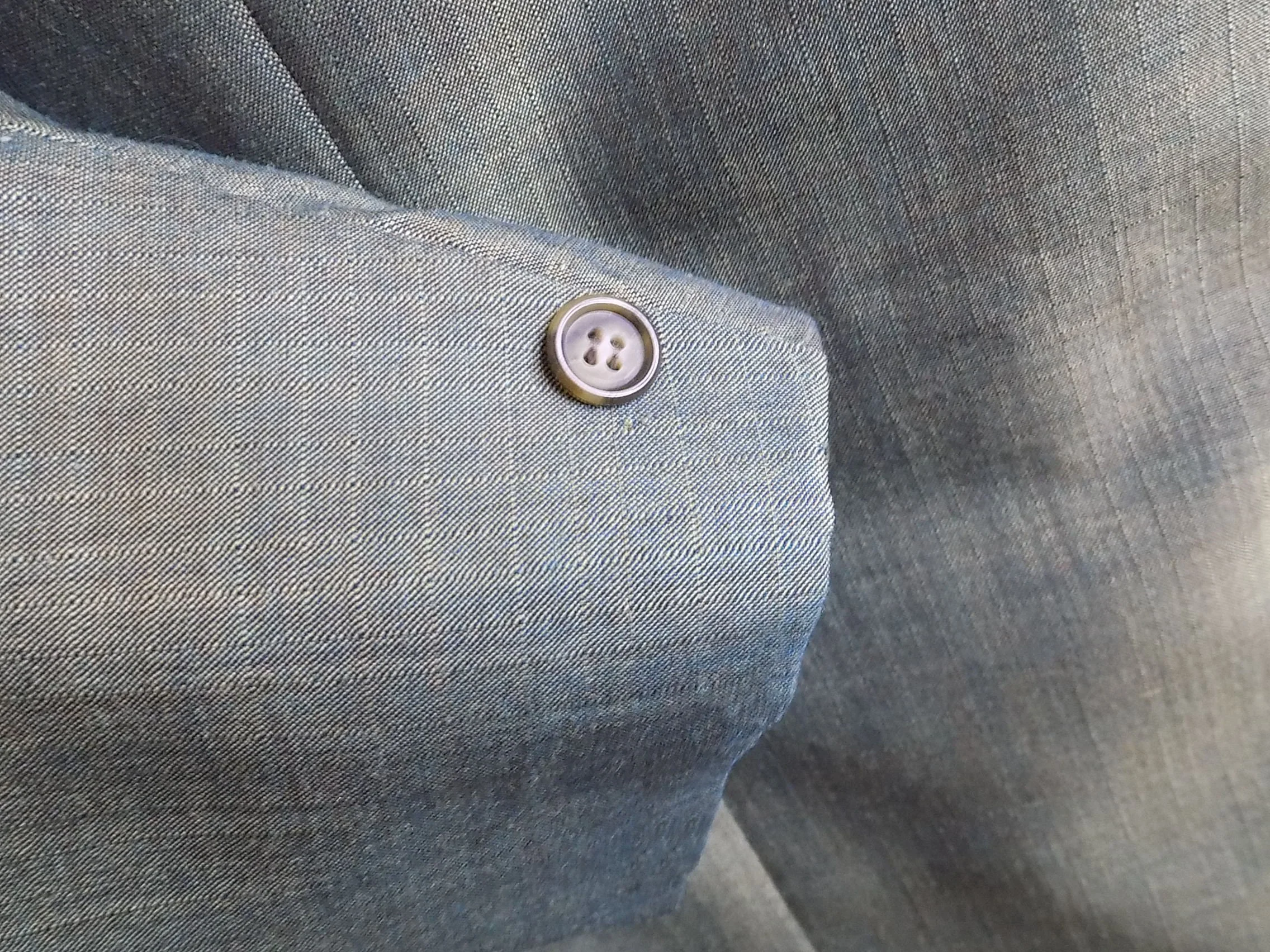 50s Olive Green and Blue Sharkskin Thin Lapel Sport Coat Dinner Jacket Suit Jacket M Eagle Clothes Al Weiss Mint - Image 4