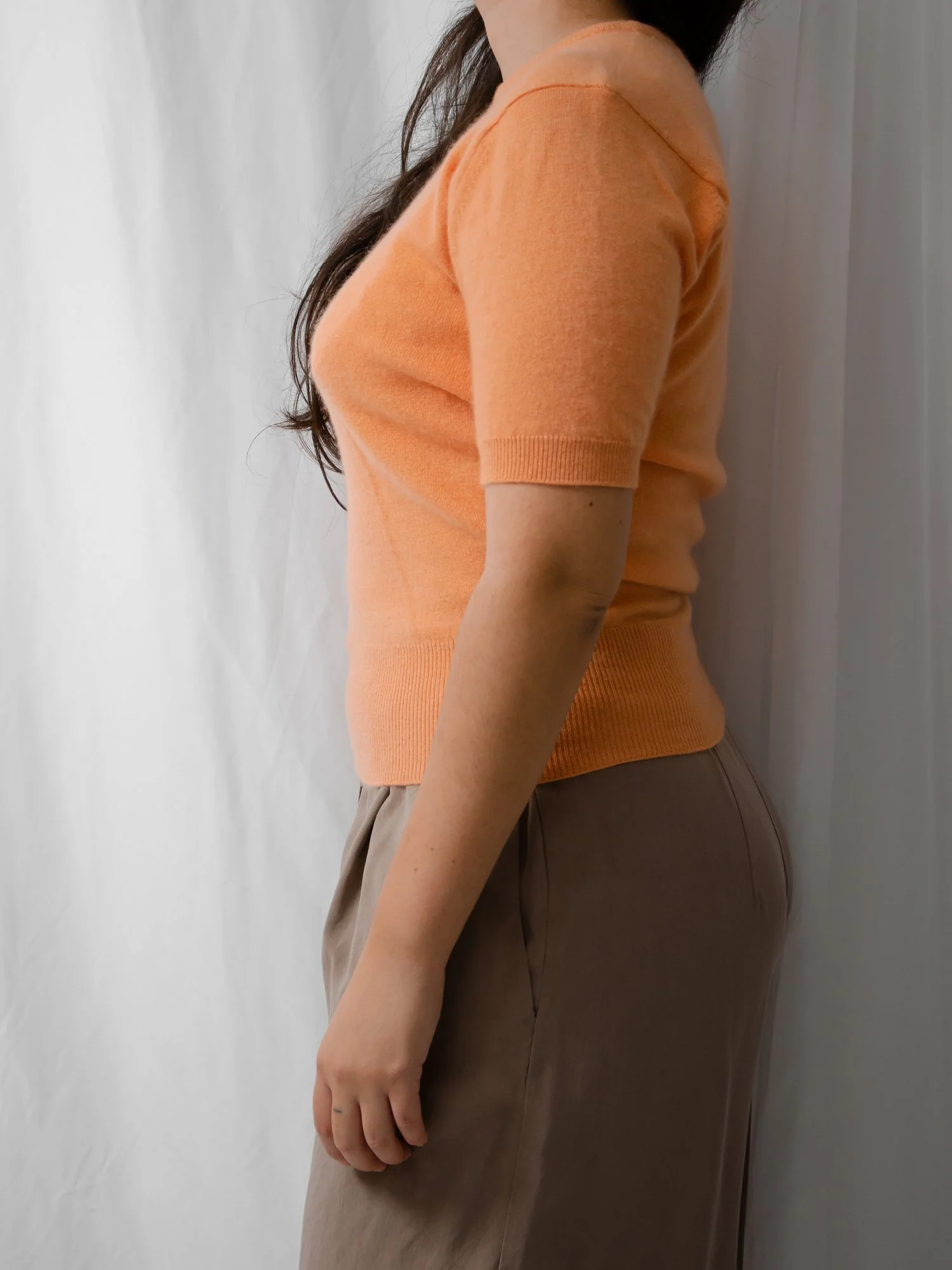 50s Orange Pringle Of Scotland Cashmere Sweater - Image 4