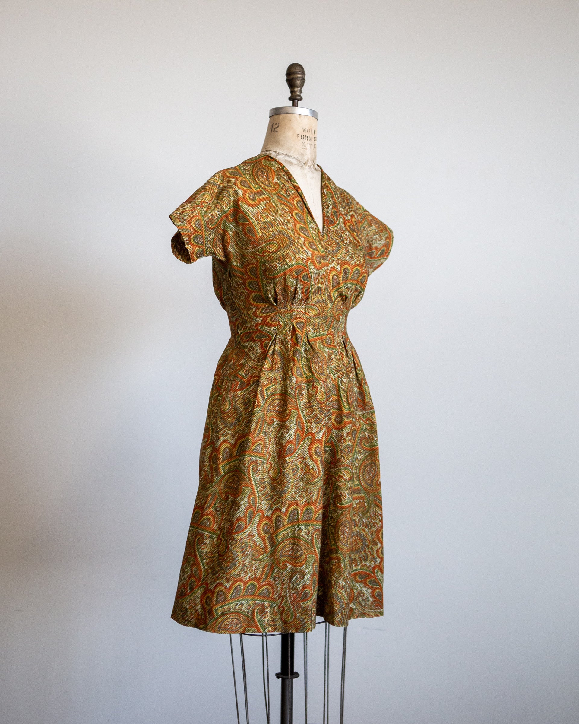 50s Paisley Cotton Dress By Claire Mccardell - Image 3