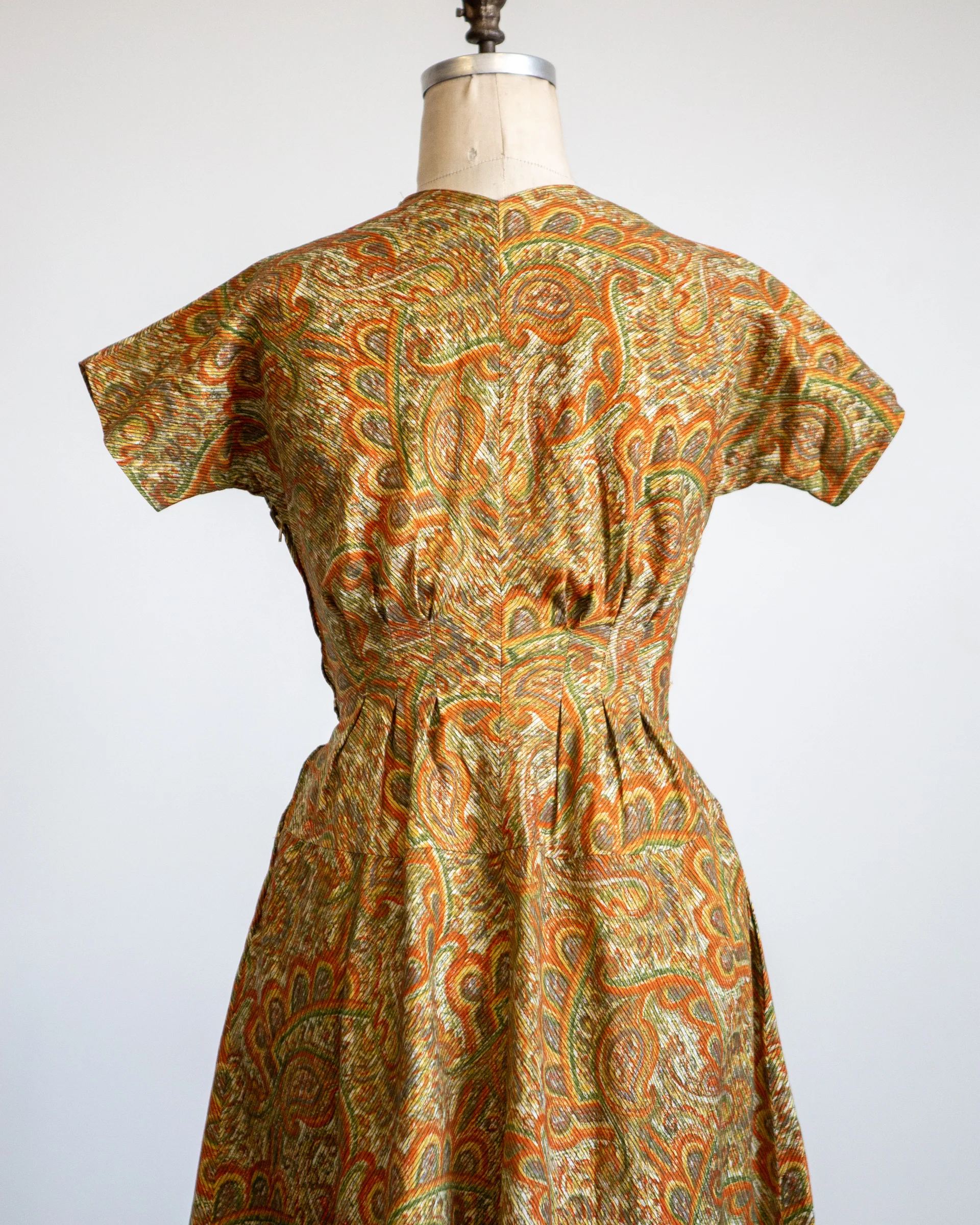 50s Paisley Cotton Dress By Claire Mccardell - Image 7