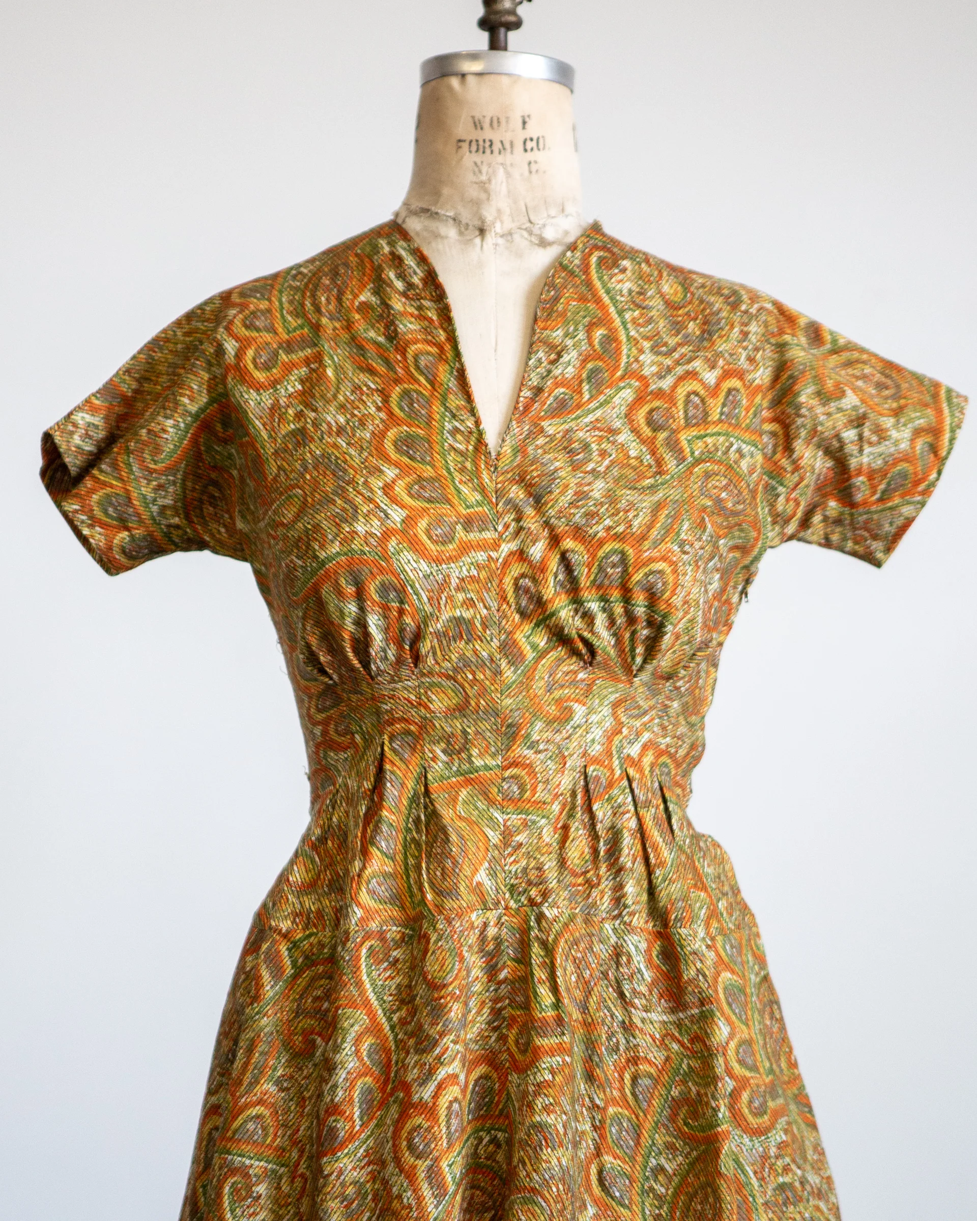 50s Paisley Cotton Dress By Claire Mccardell - Image 9