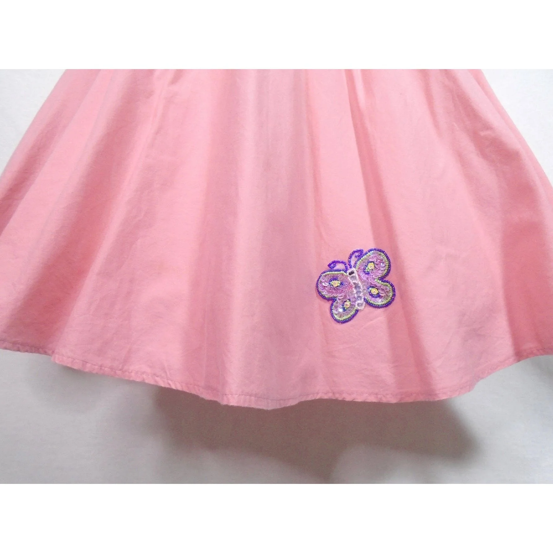 50s Pink Cotton Circle Skirt With Crinoline Costume - Image 2