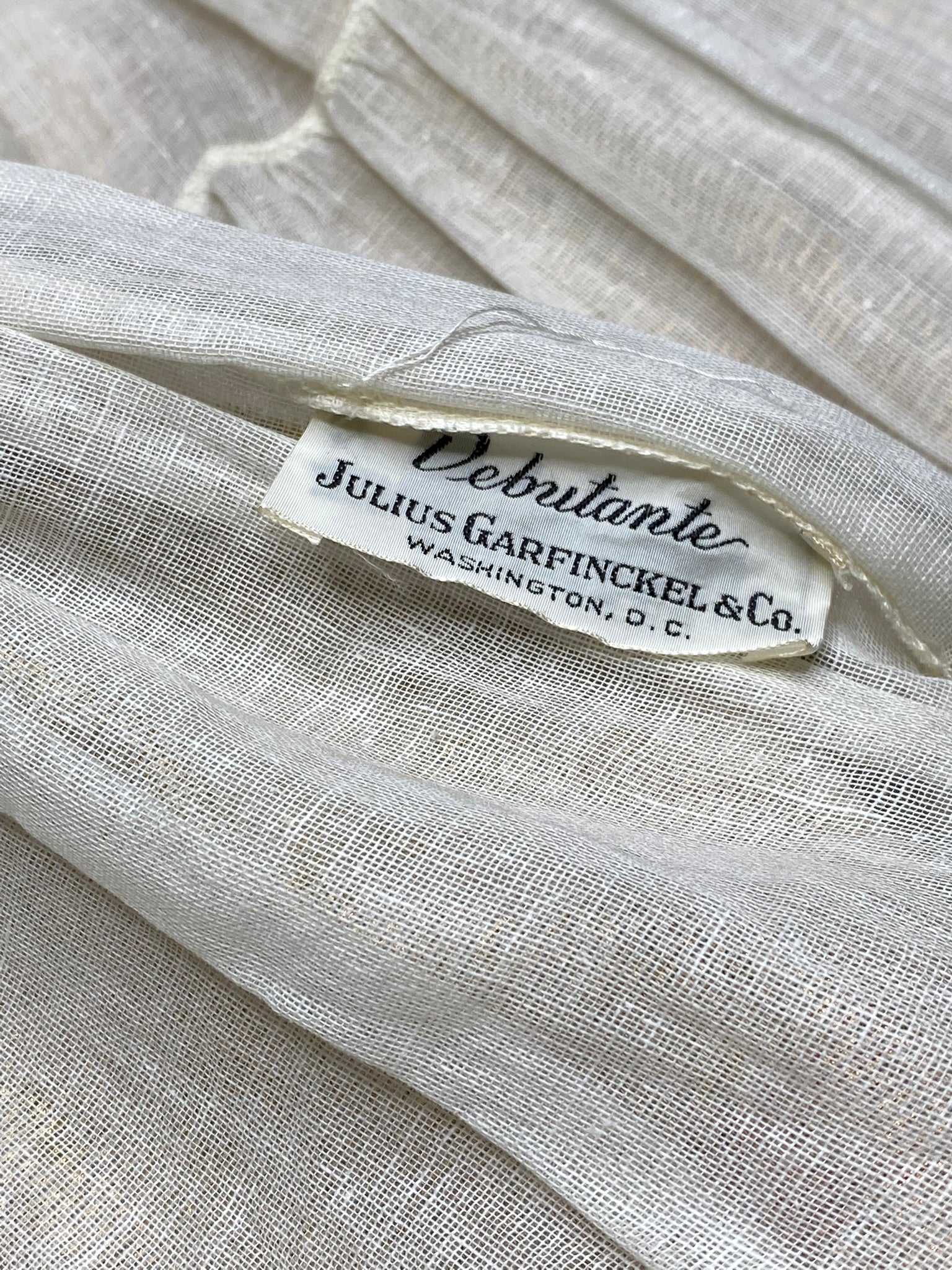 50s Pink Green Blue Gold Julius Garfinckel Dress By Debutante - Image 9