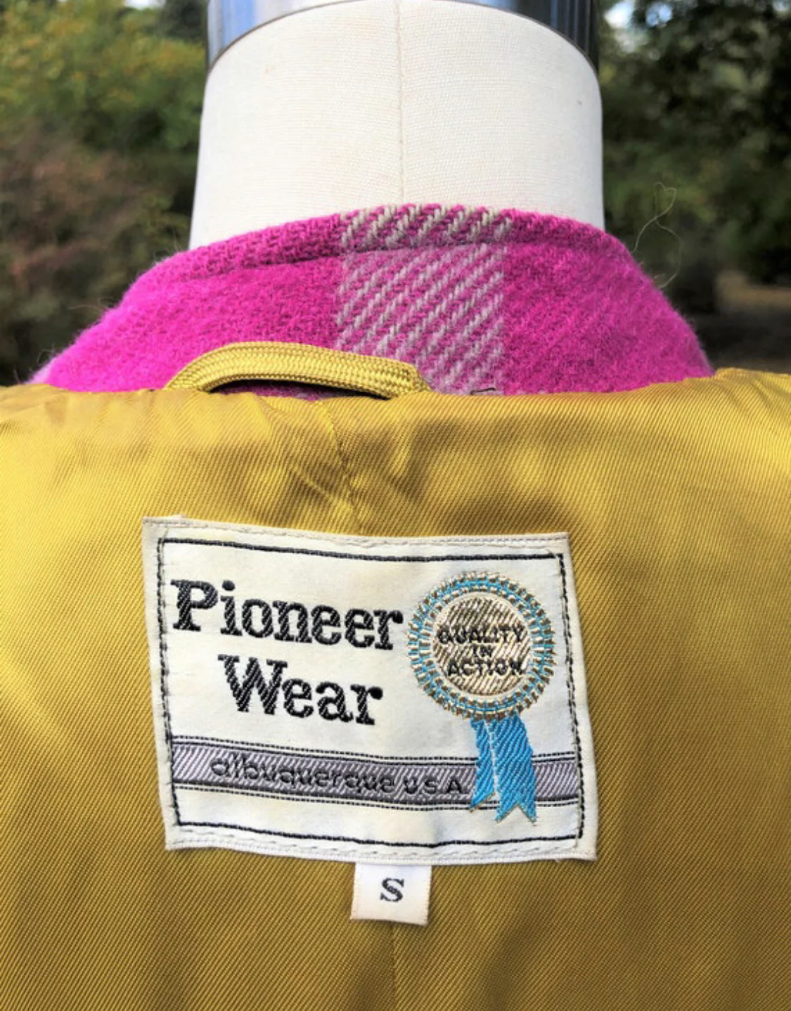 50s Pink Plaid Cape Pioneer Wear - Image 10