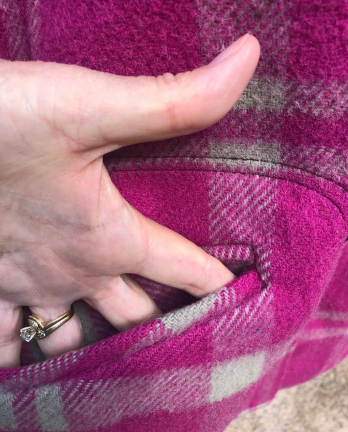 50s Pink Plaid Cape Pioneer Wear - Image 5