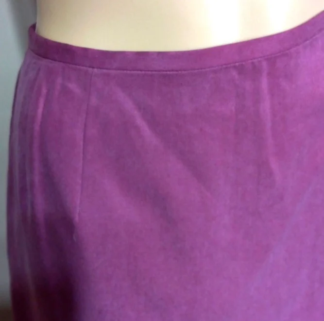 50s Plum Tencel Lined Skirt By Amanda Smith - Image 3