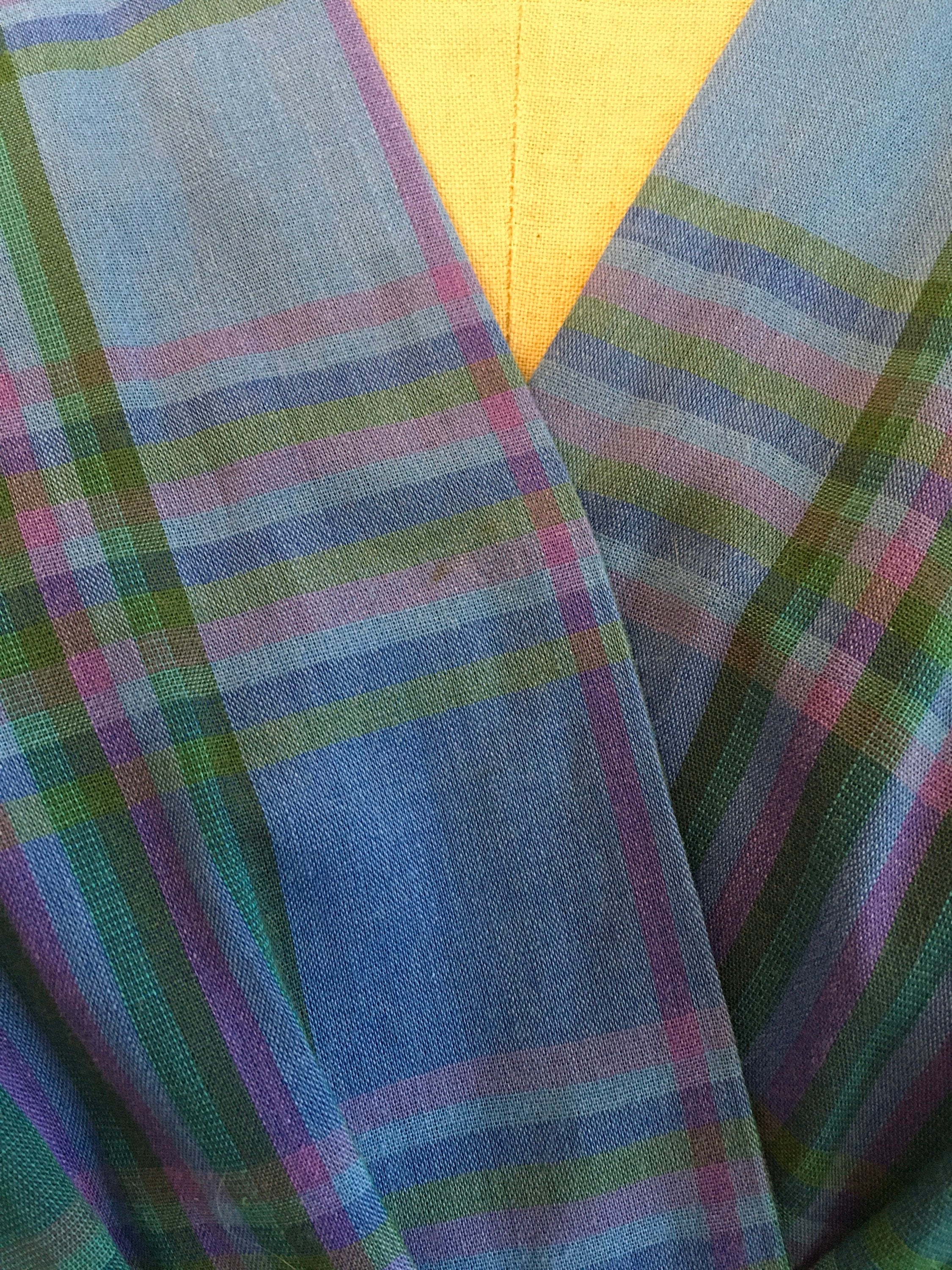 50's Purple Green and Blue Plaid Sundress Dress - Image 4