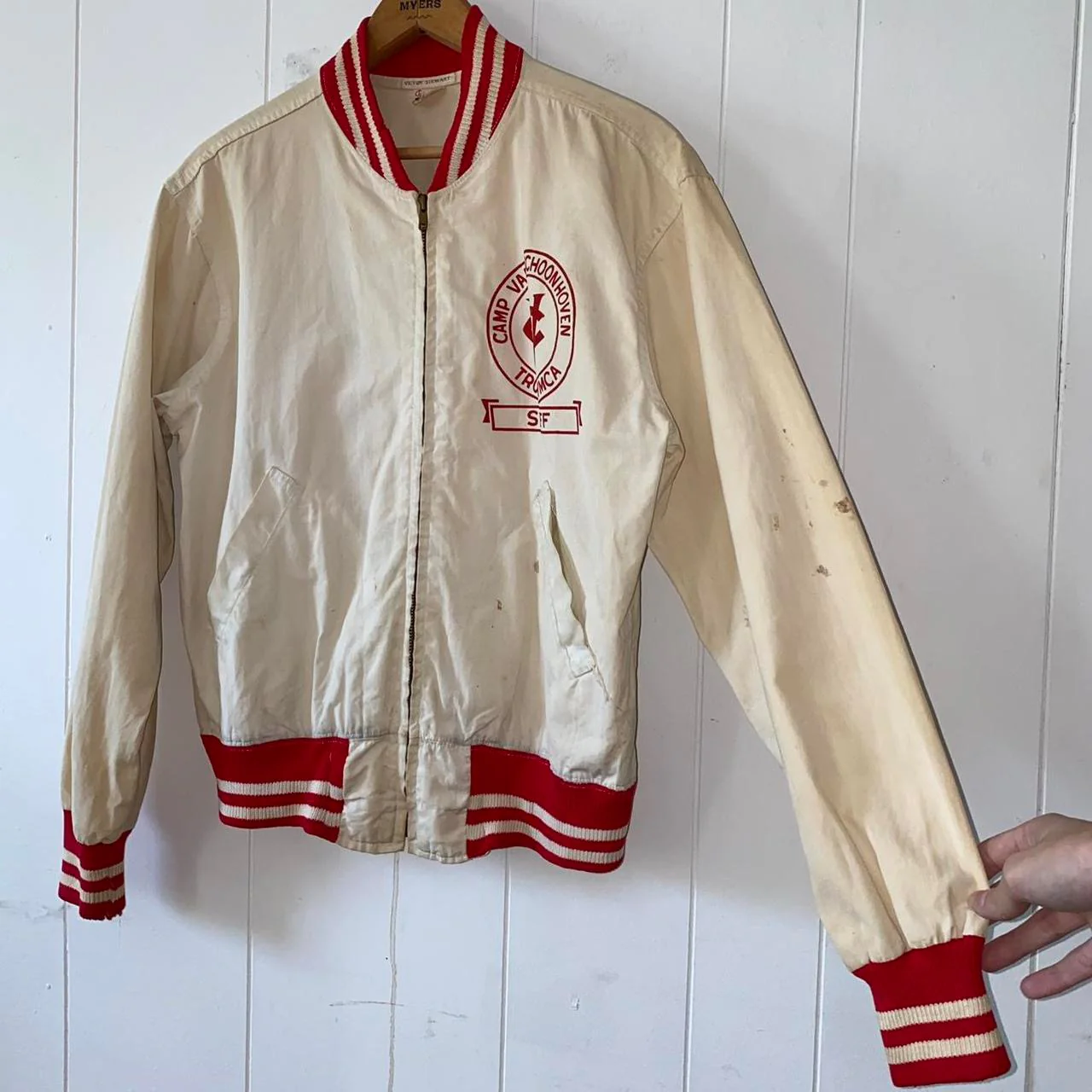 50s Rare Champion Running Man University Jacket by Champion - Image 4