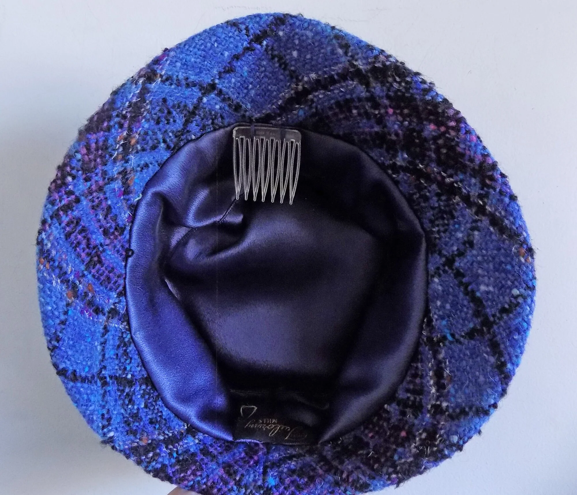 50s Rare Mrs. Maisel Wool Plaid Hat Utah Mills Mad Men Lined Lucy by Tailoring Mills - Image 6