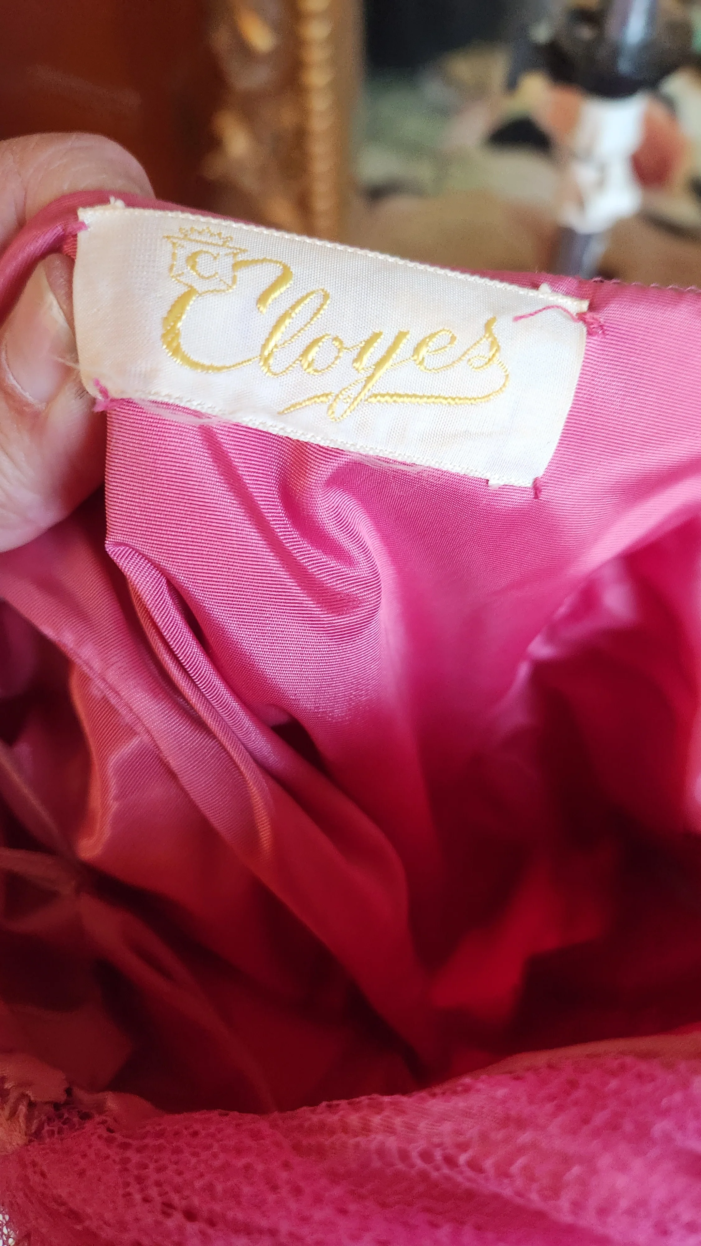 50s Raspberry Pink Tulle Strapless Party Dress By Cloyes - Image 10
