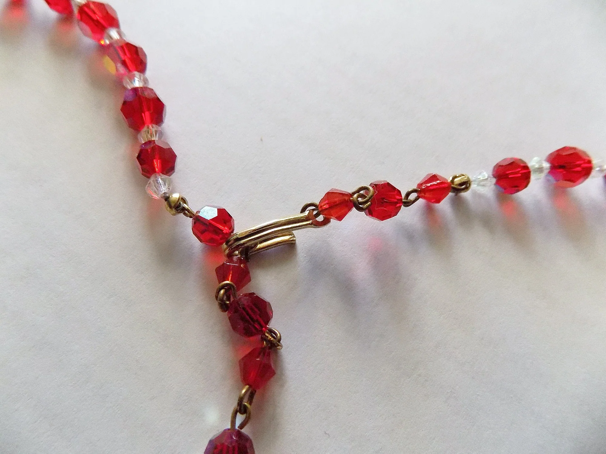 50s Re-Strung Vintage Crystal Glass Bead Necklace Sex Kitten Valentines Sweetheart Wedding Anniversary - Image 6