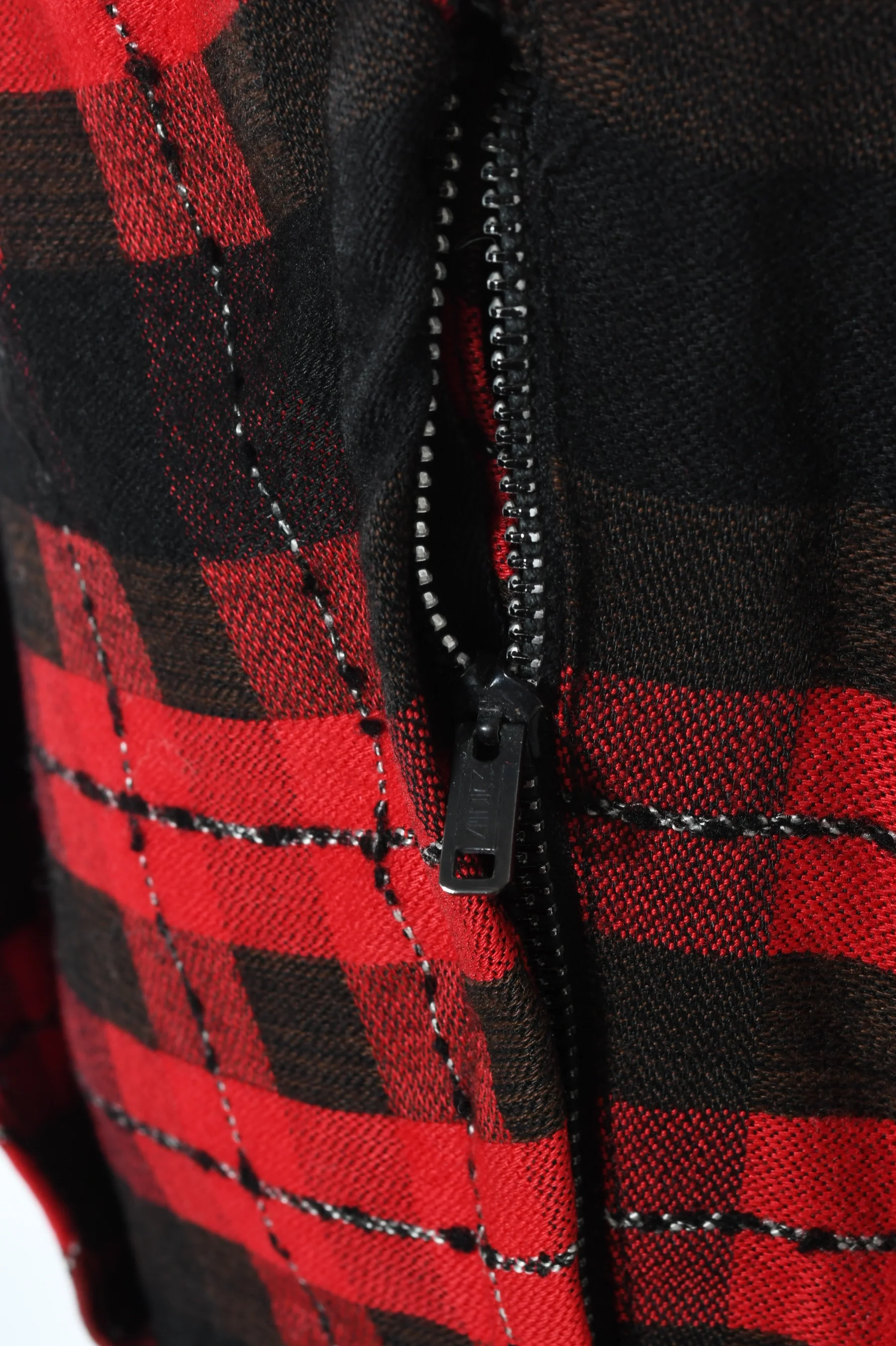 50s Red Black Plaid Pinup Cinch Waist Wiggle Dress By Natlynn Talls New York - Image 11
