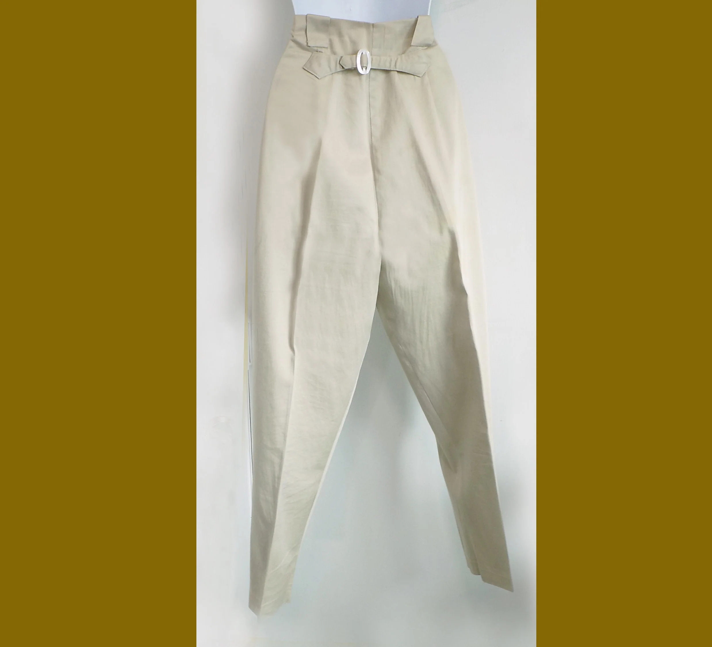 50s Rex Bell Western Pants with Mother of Pearl Snaps and Buckle M Cotton Side Metal Zipper No Hem - Image 5
