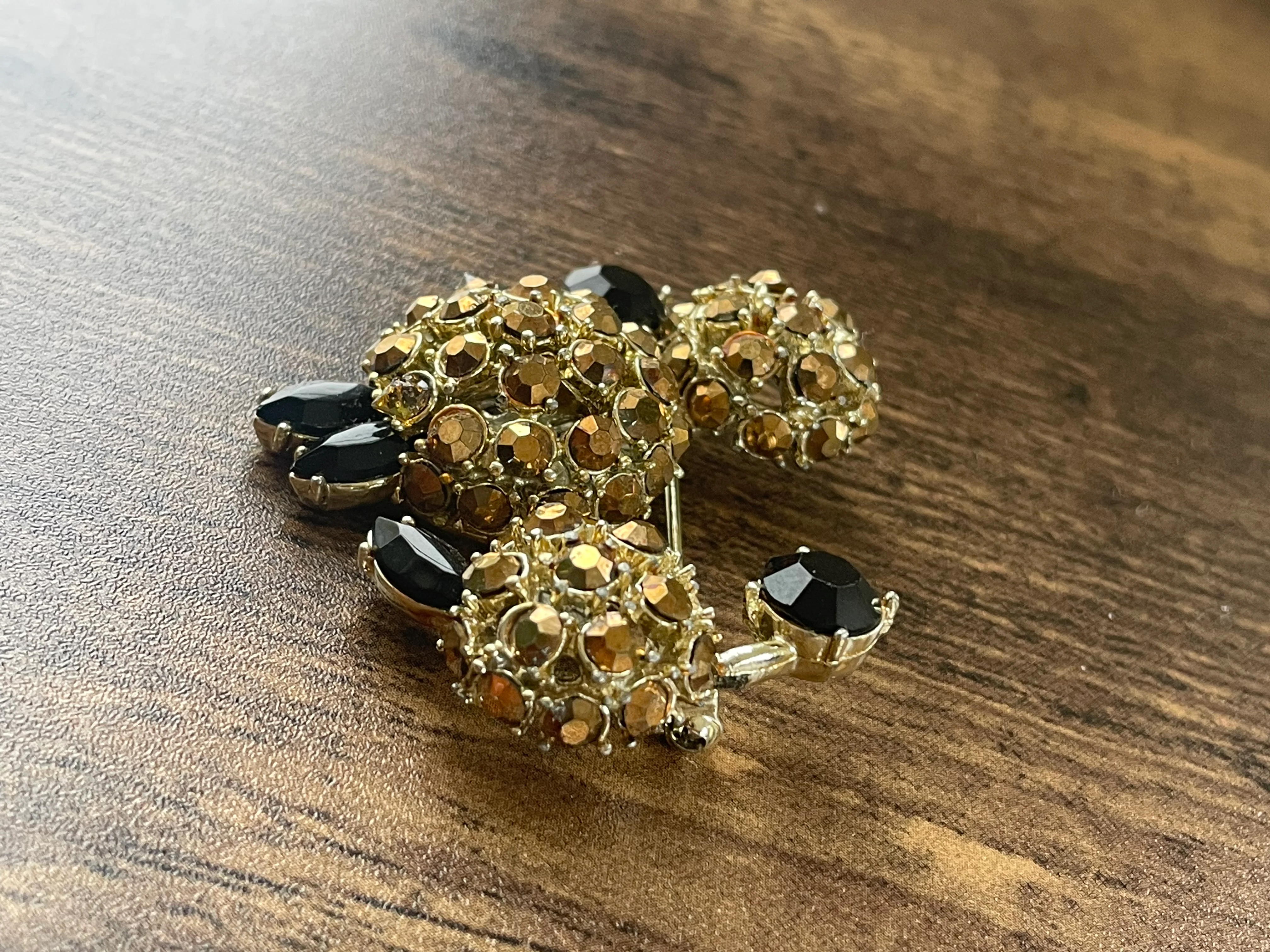 50s Rhinestone Poodle Brooch - Image 8