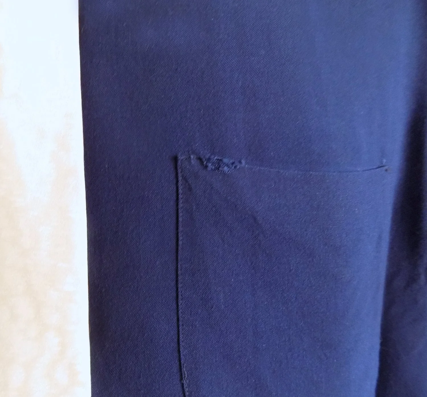 50s Riggs Gabardine Navy Blue Long Sleeved Shirt by Riggs - Image 5