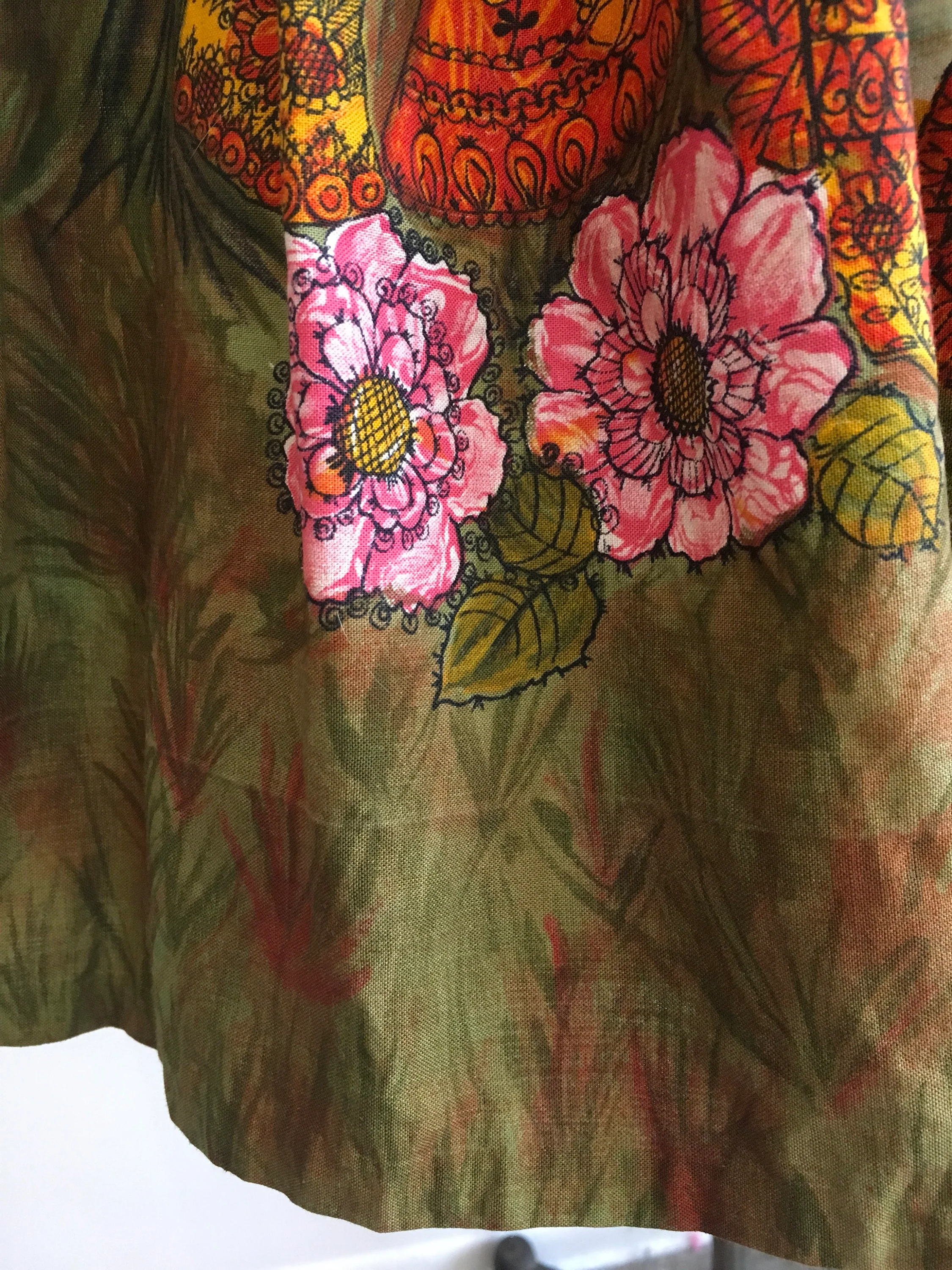 50's Scenic Novelty Print Border Skirt - Image 6