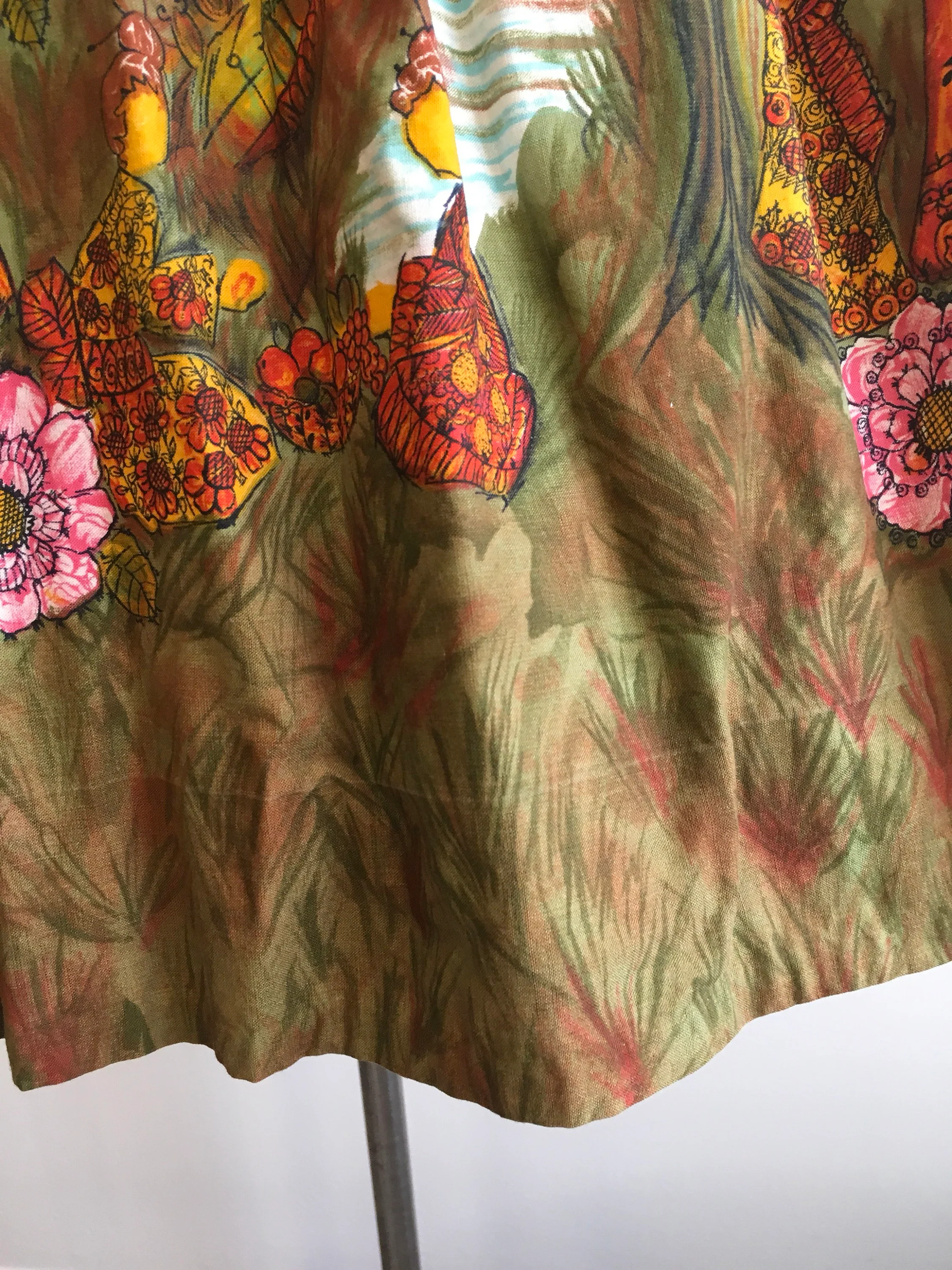50's Scenic Novelty Print Border Skirt - Image 7