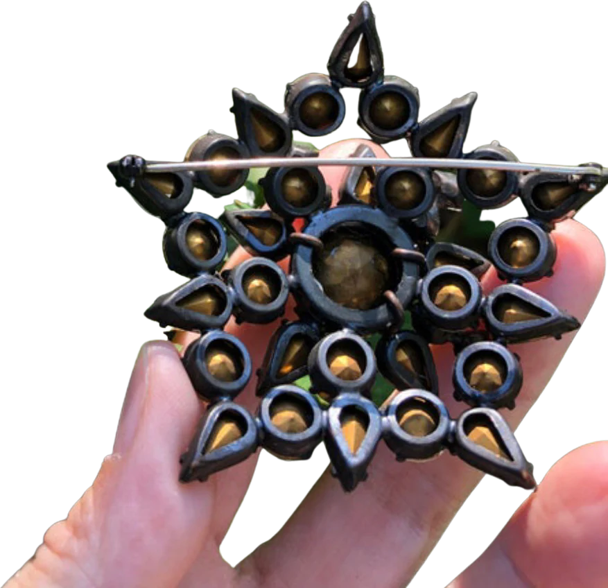 50s Schreiner Brooch And Earrings Set - Image 2