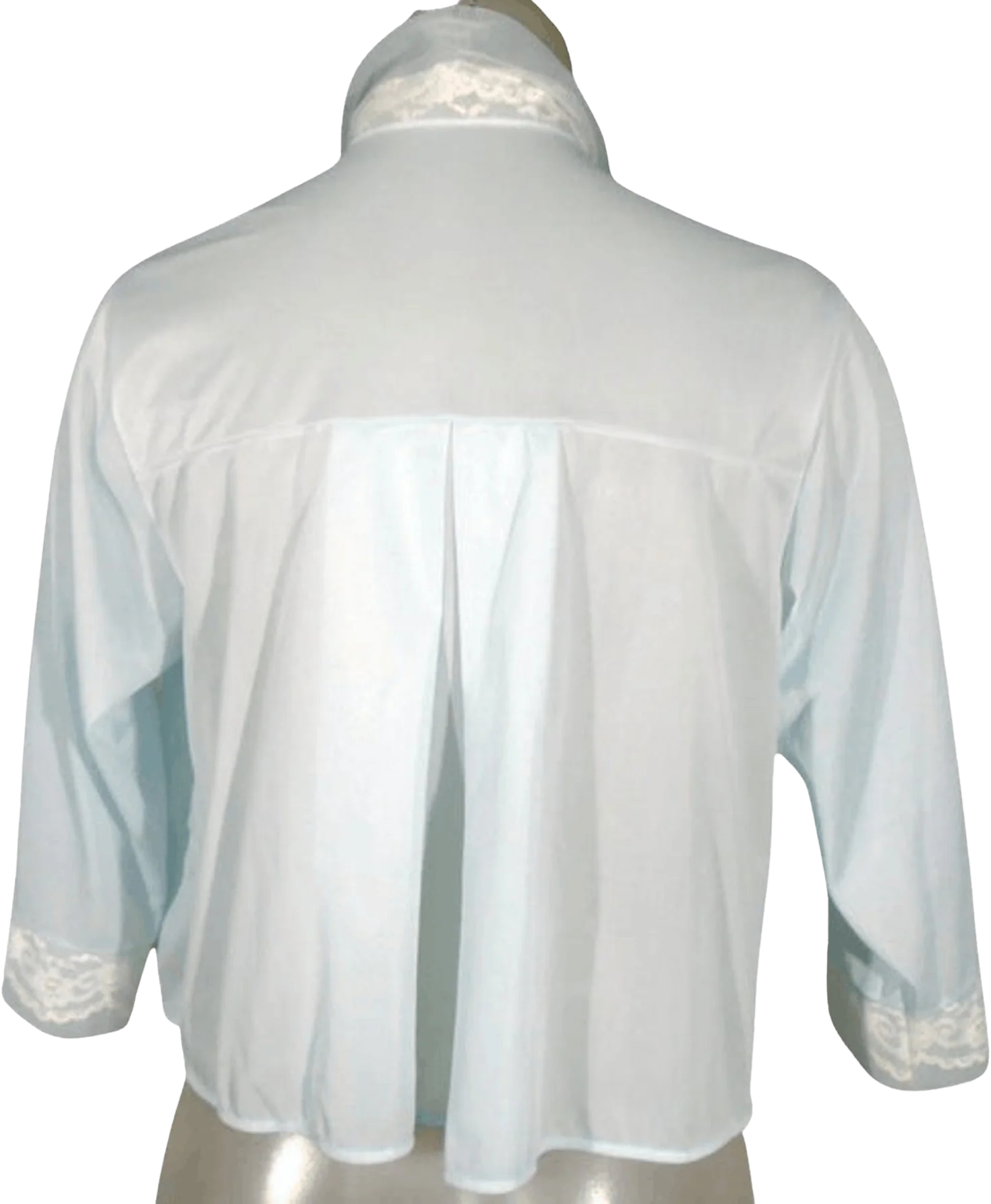 50s Sheer Nylon Bed Jacket, Lacy Retro Pinup Lingerie By Henson Kickernick - Image 2