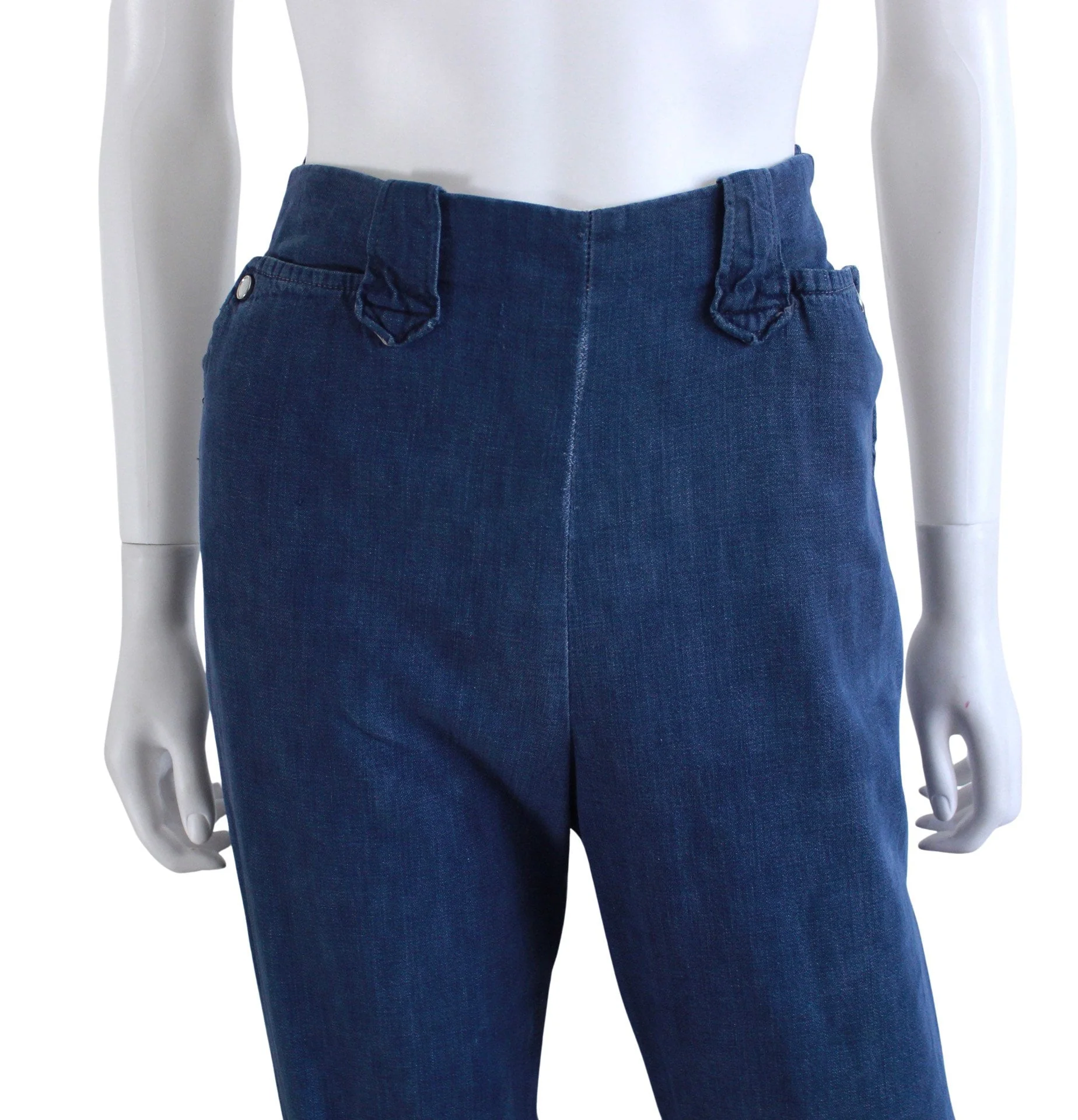 50s Side Zip Womens Vintage Denim Jeans Size 25 / 26 - Image 4