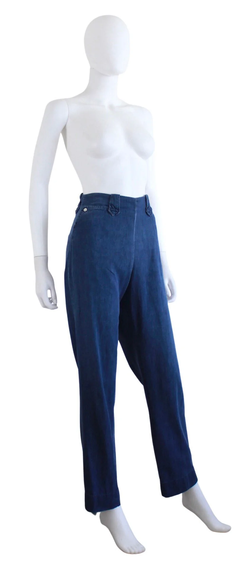 50s Side Zip Womens Vintage Denim Jeans Size 25 / 26 - Image 7