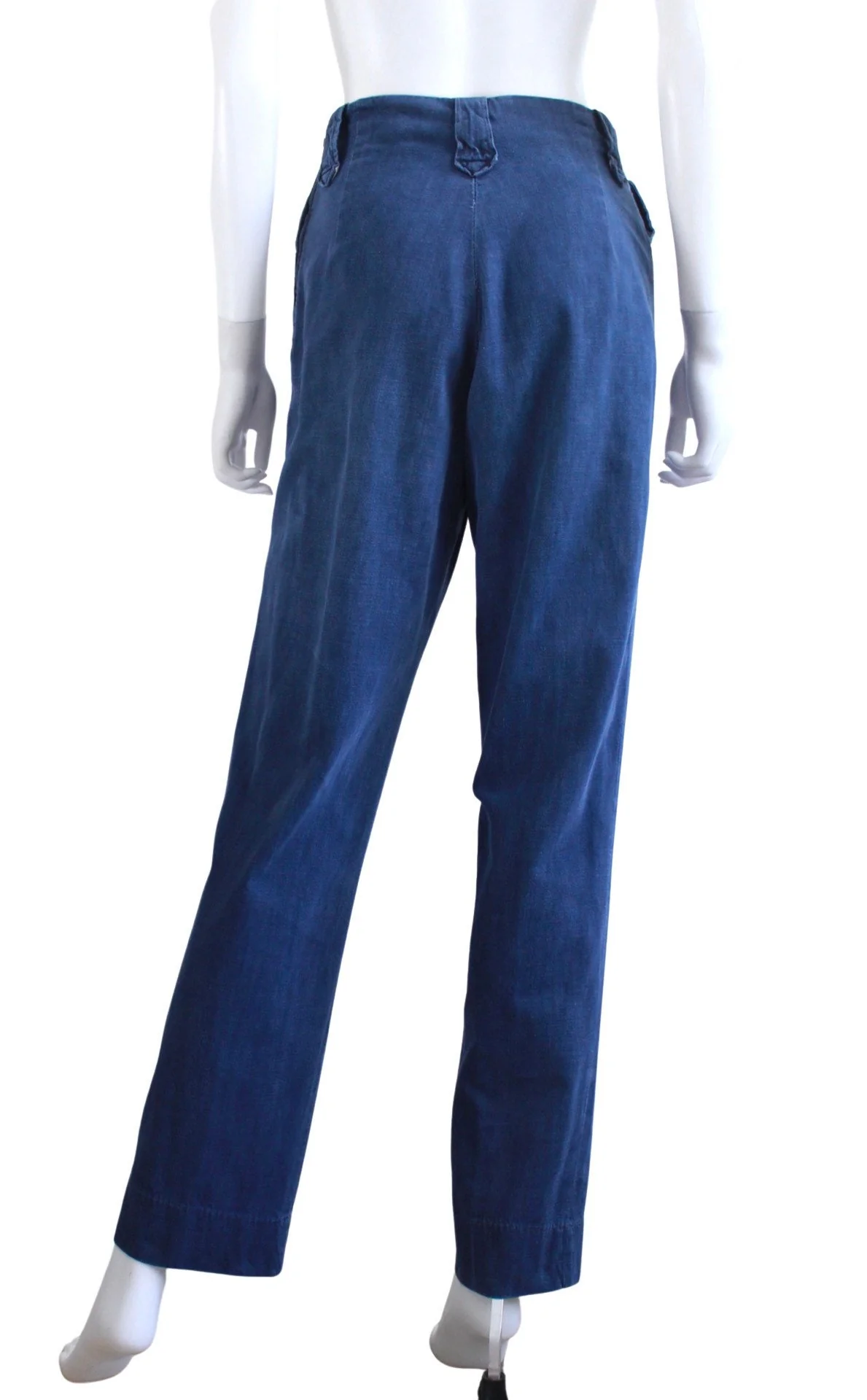 50s Side Zip Womens Vintage Denim Jeans Size 25 / 26 - Image 9