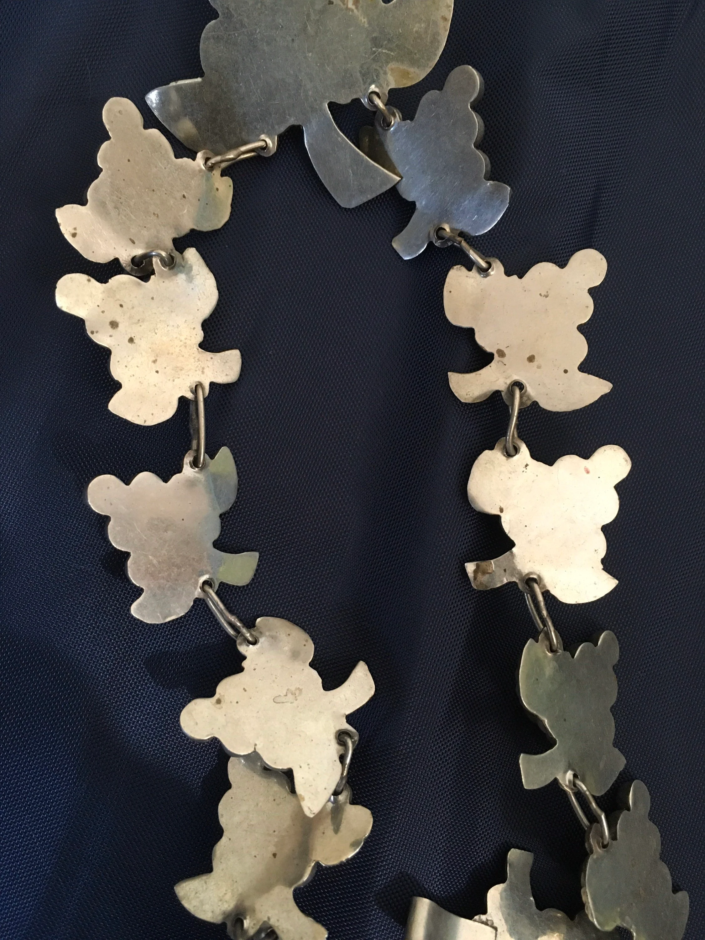 50's Sterling Silver Grape Necklace - Image 6