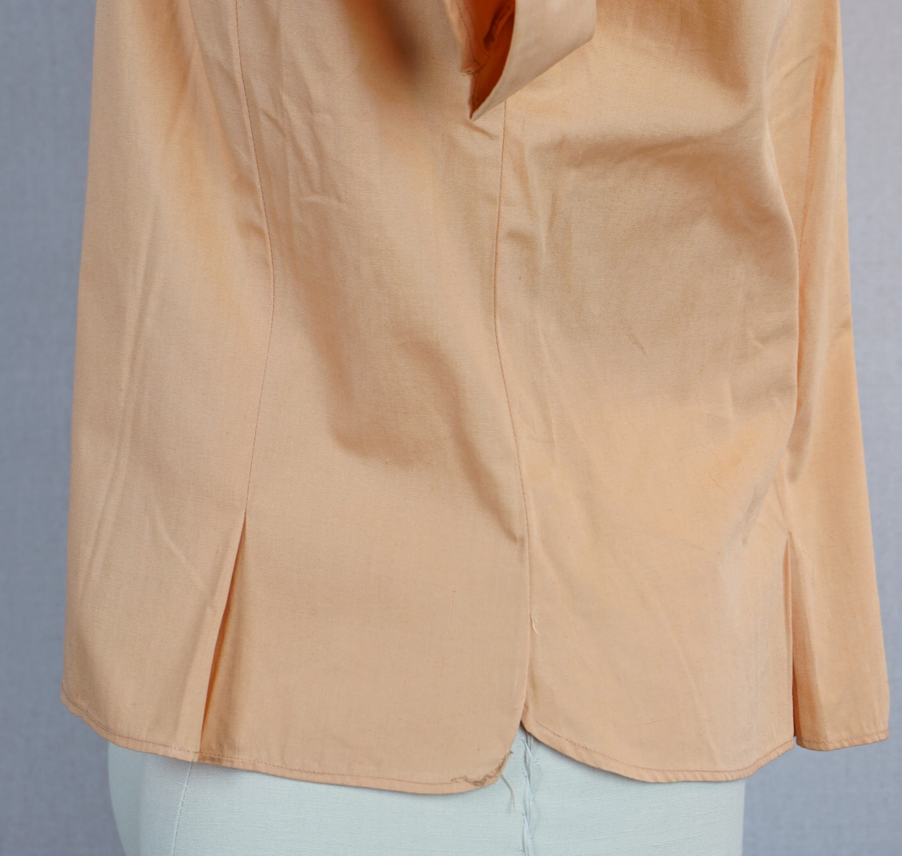 50s Tangerine Cotton Button Front Shirt Nwt By Adelaar - Image 4