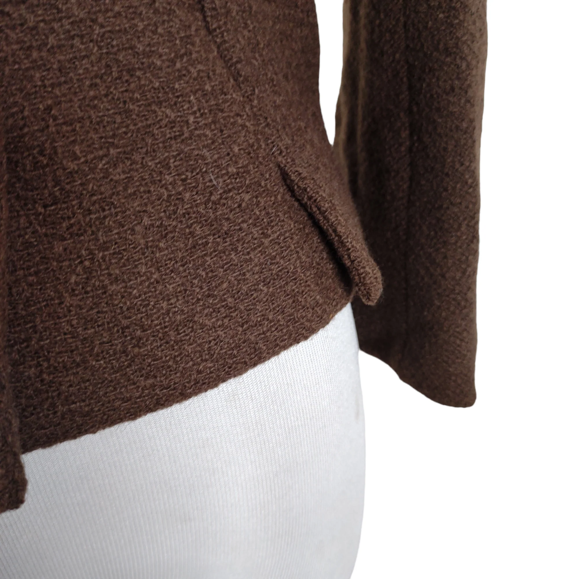 50s Tasselled Button Wool Tweed Notch Lapel Blazer - Image 7