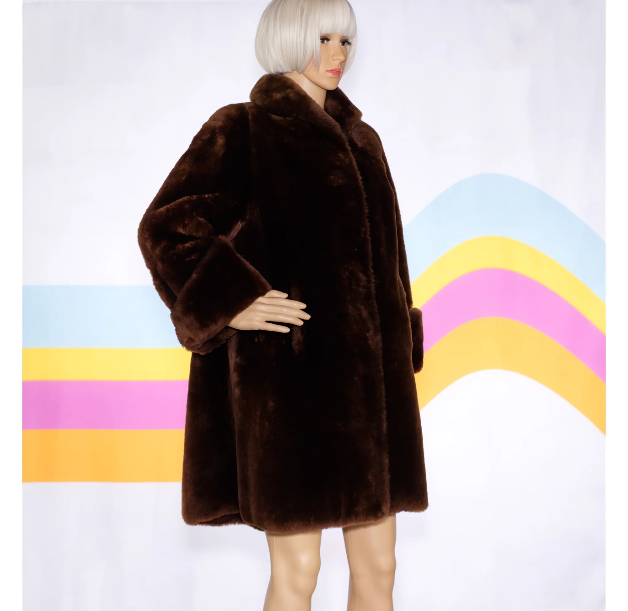 50s Teddy Bear Mouton Coat By Livingstons - Image 3