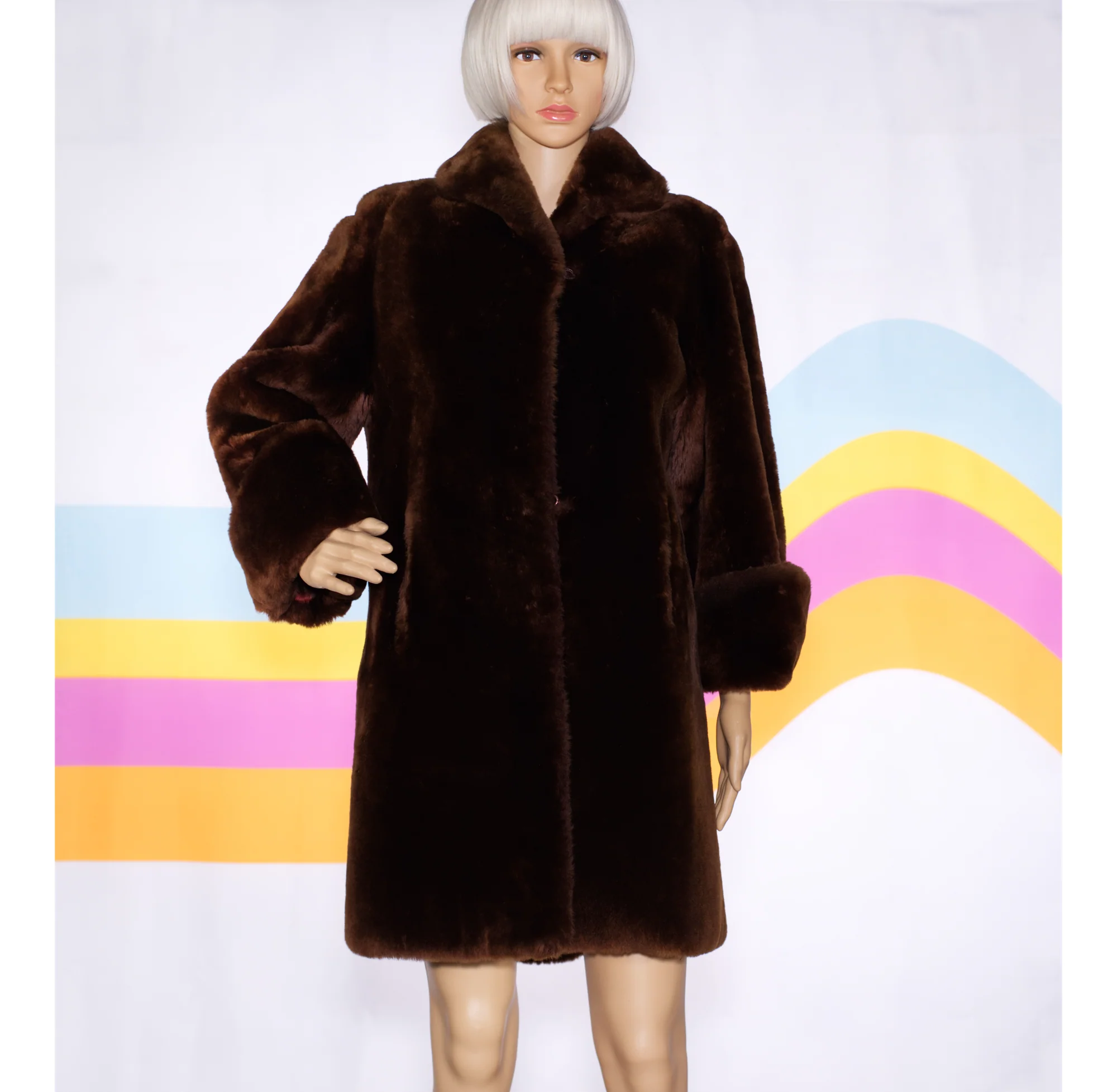 50s Teddy Bear Mouton Coat By Livingstons - Image 4