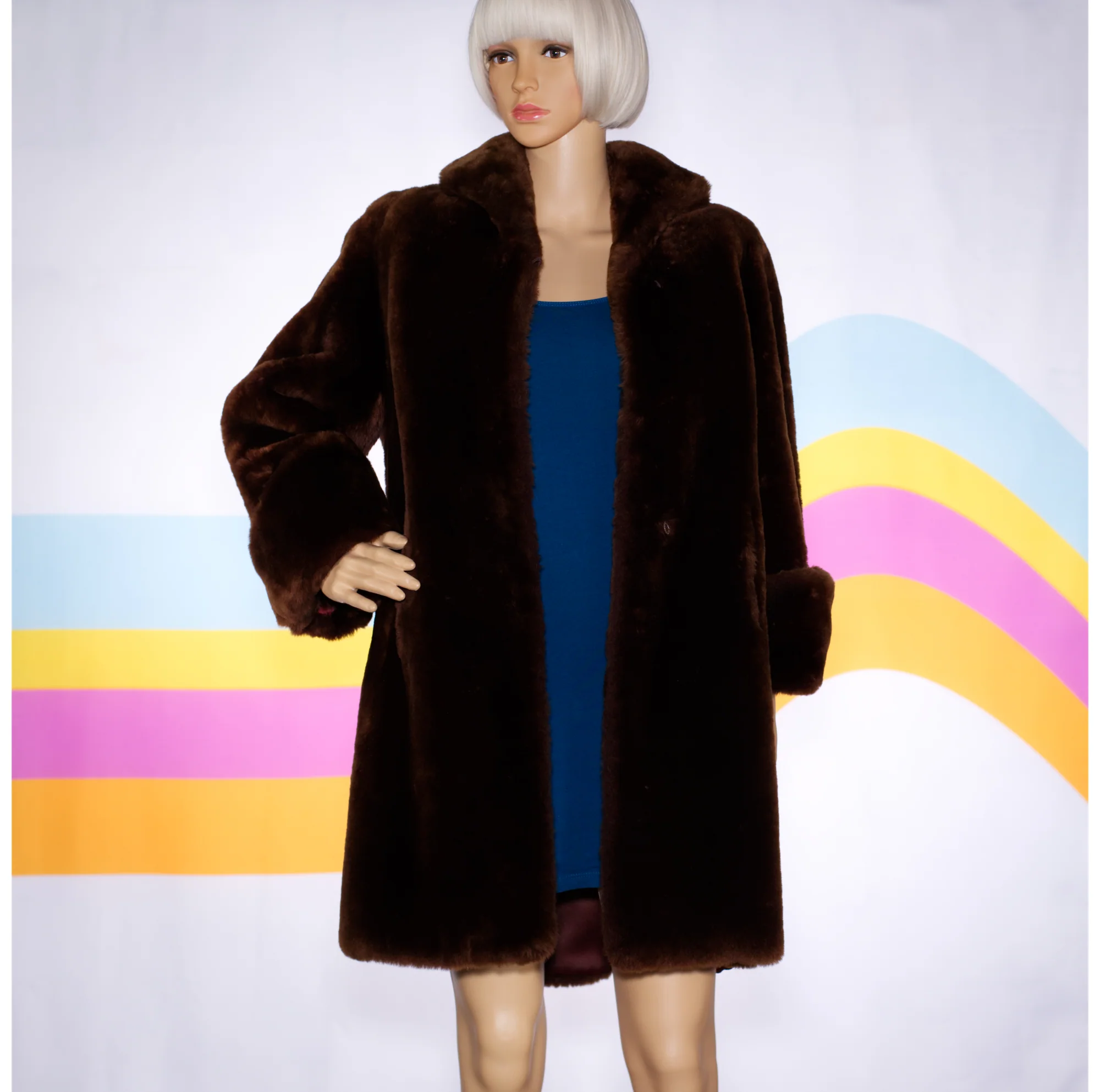50s Teddy Bear Mouton Coat By Livingstons - Image 5